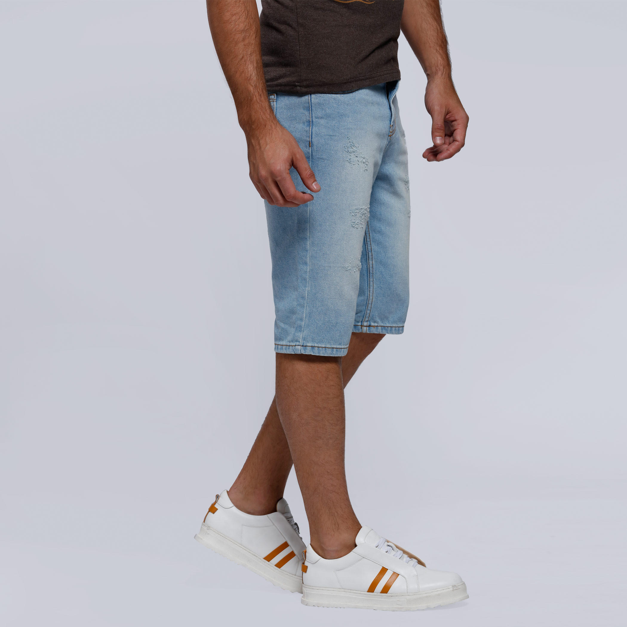 Lee Cooper Knee-Length Shorts with Button Closure-men-clothing-bottoms-shorts-image-3