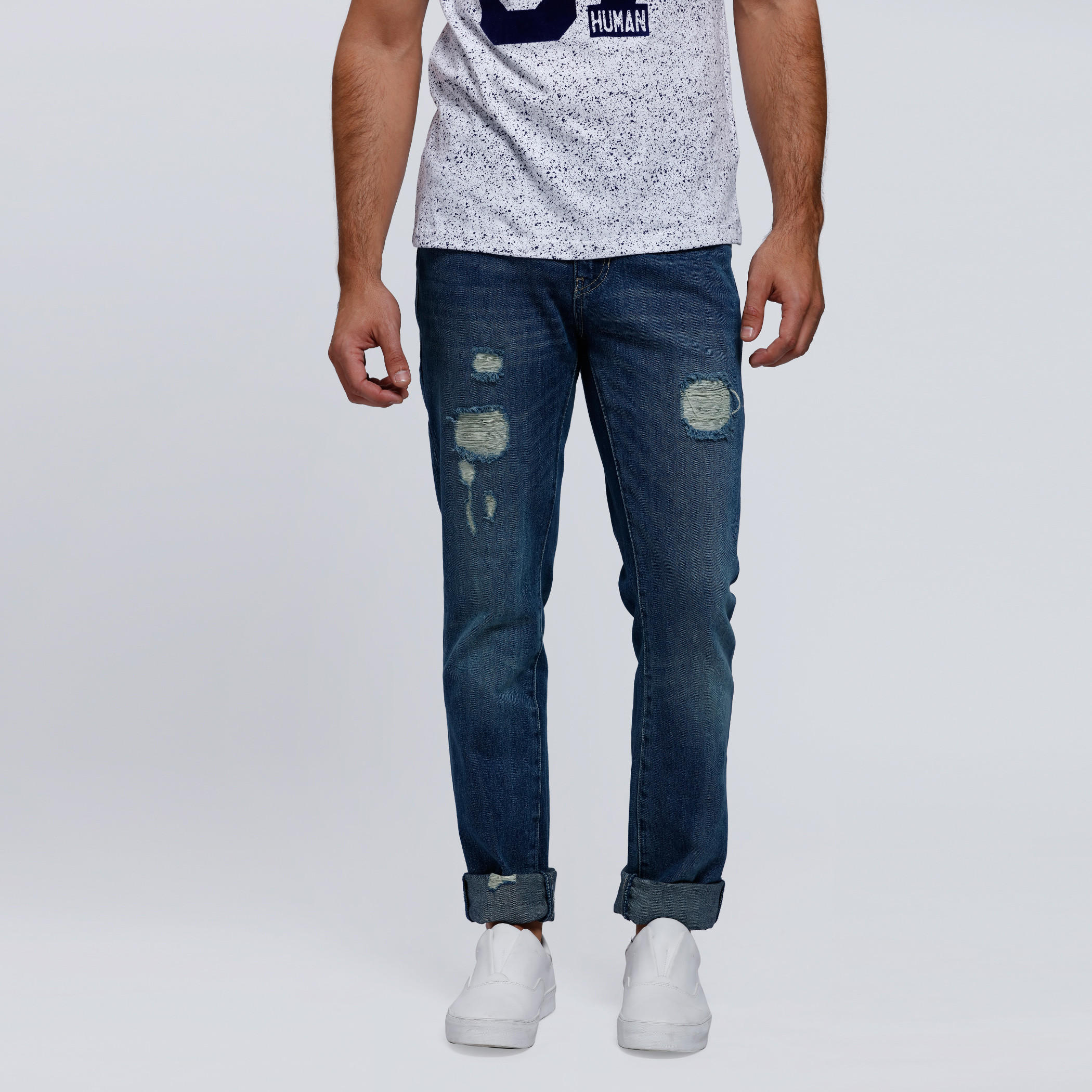 Full Length Jeans with Button Closure-men-clothing-bottoms-jeans-image-1