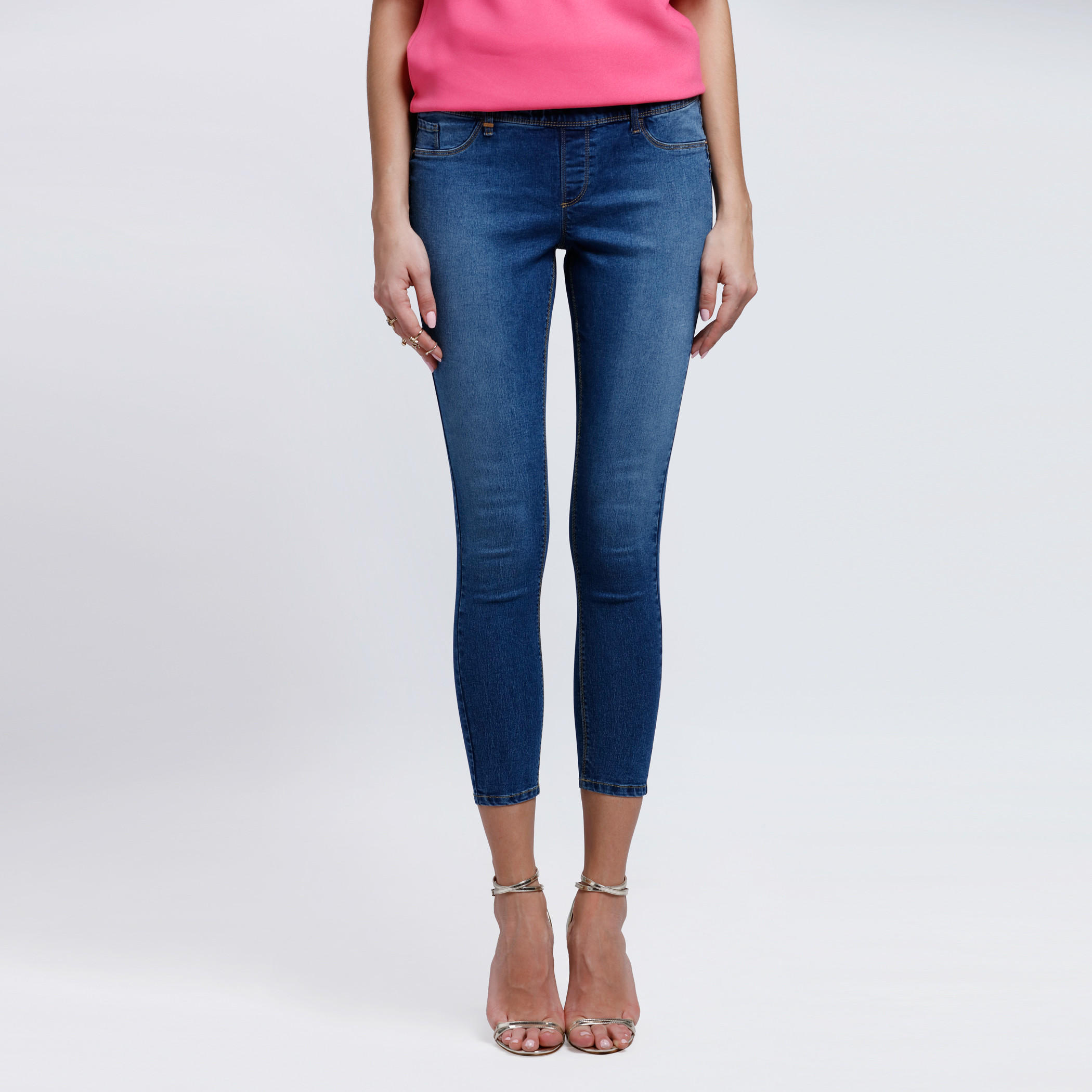 Lee Cooper Push Up Jeggings with Elasticised Waistband -women-clothing-bottoms-jeans-image-1