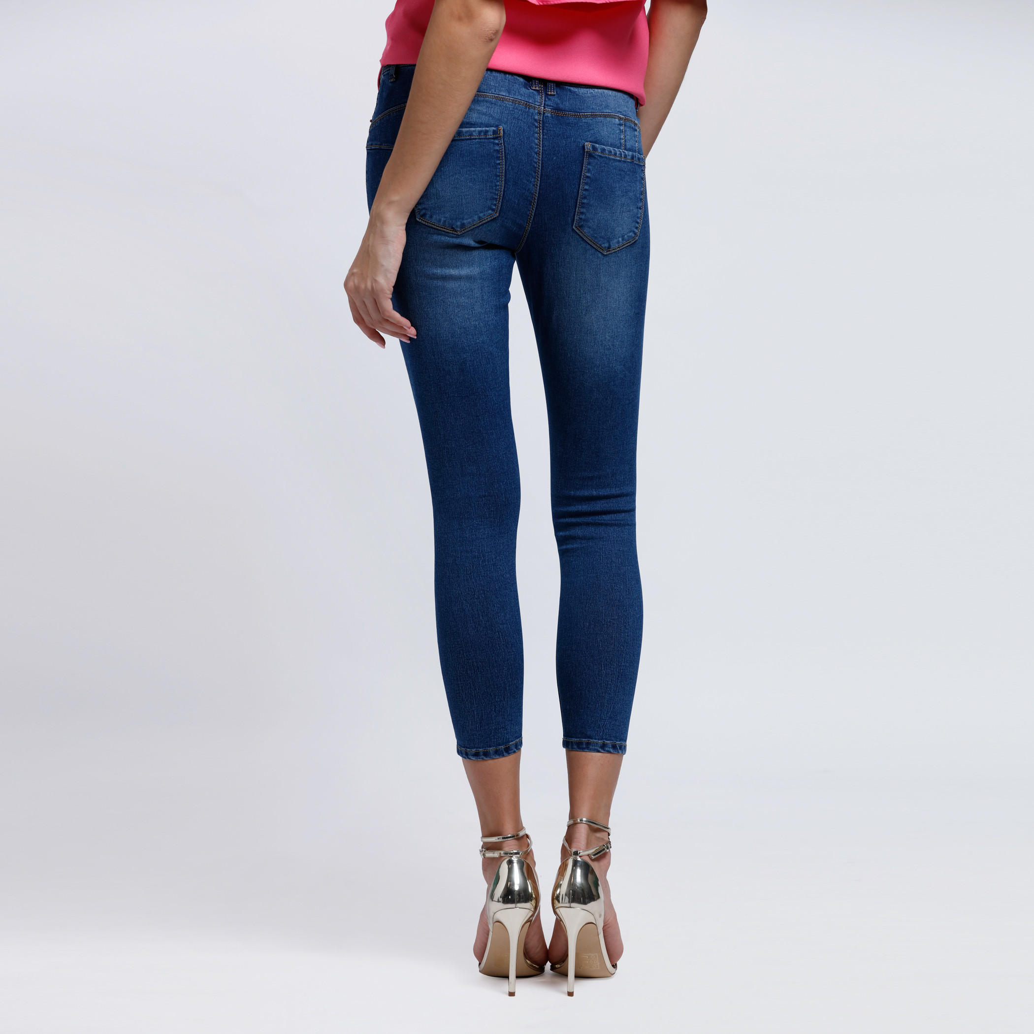 Lee Cooper Push Up Jeggings with Elasticised Waistband -women-clothing-bottoms-jeans-image-2