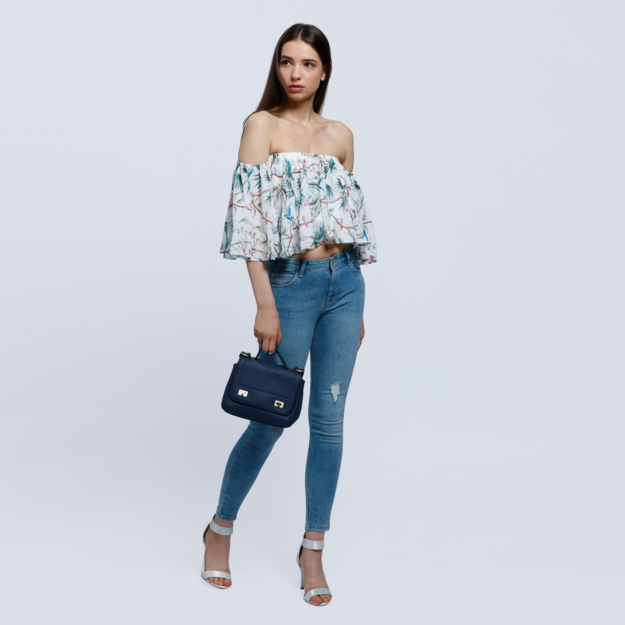 High Waist Jeans with Stone Wash and Distressed Pattern-women-clothing-bottoms-jeans-image-5