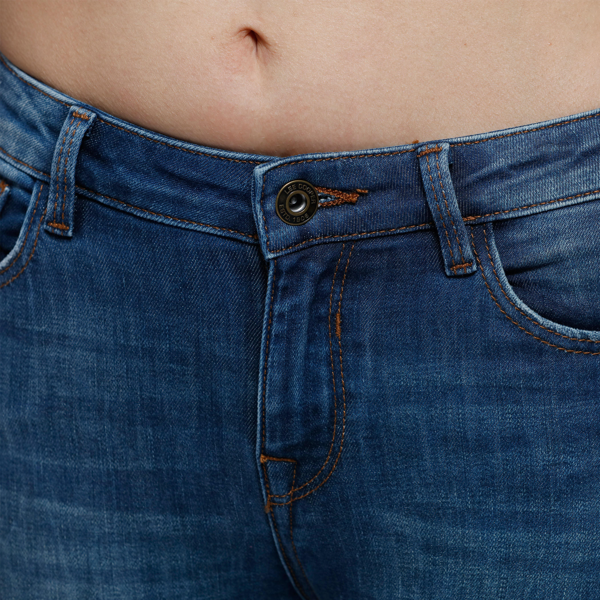 High Waist Jeans with Stone Wash and Distressed Pattern-women-clothing-bottoms-jeans-image-4