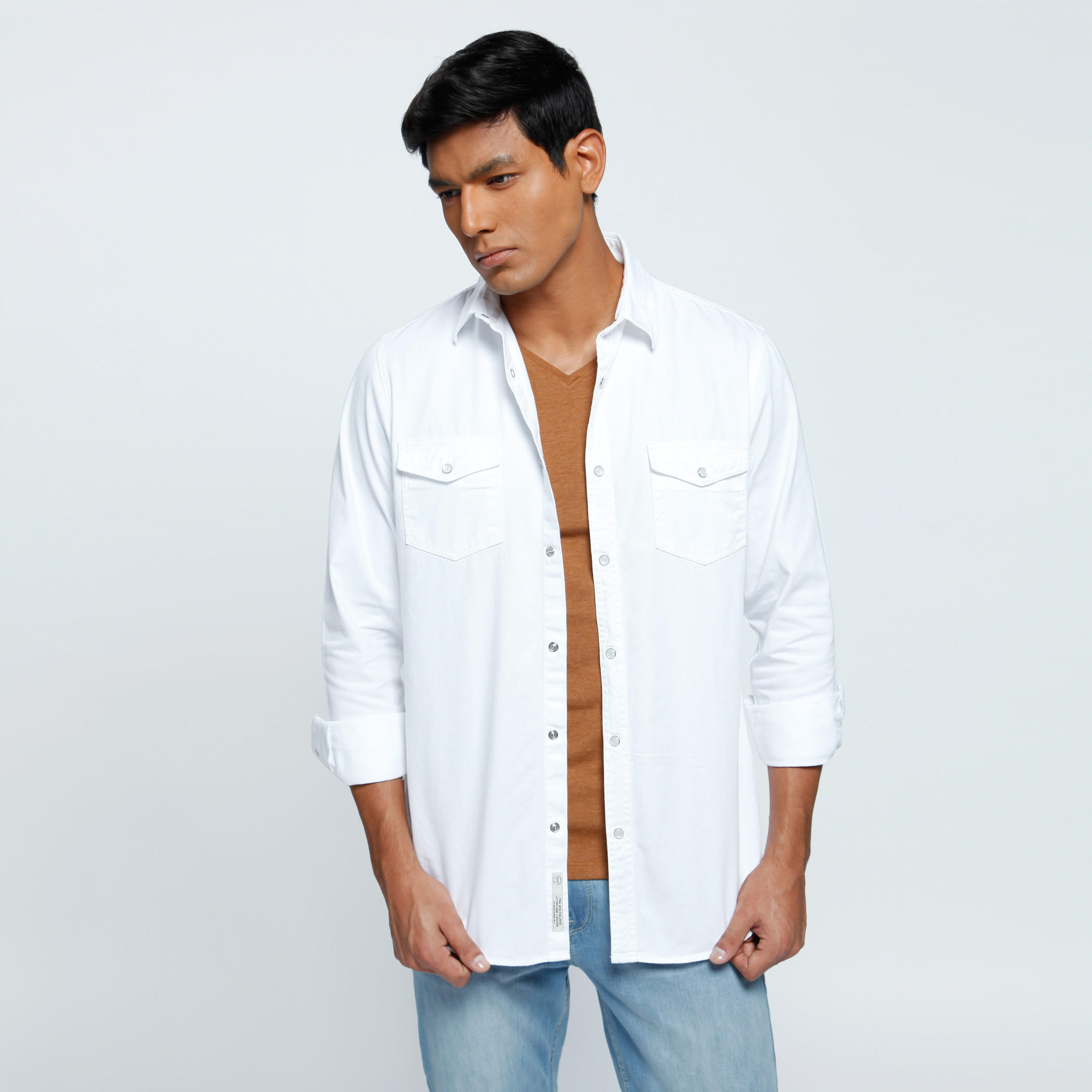Lee Cooper Long Sleeves Shirt with Flap Pockets-men-clothing-shirts-image-5