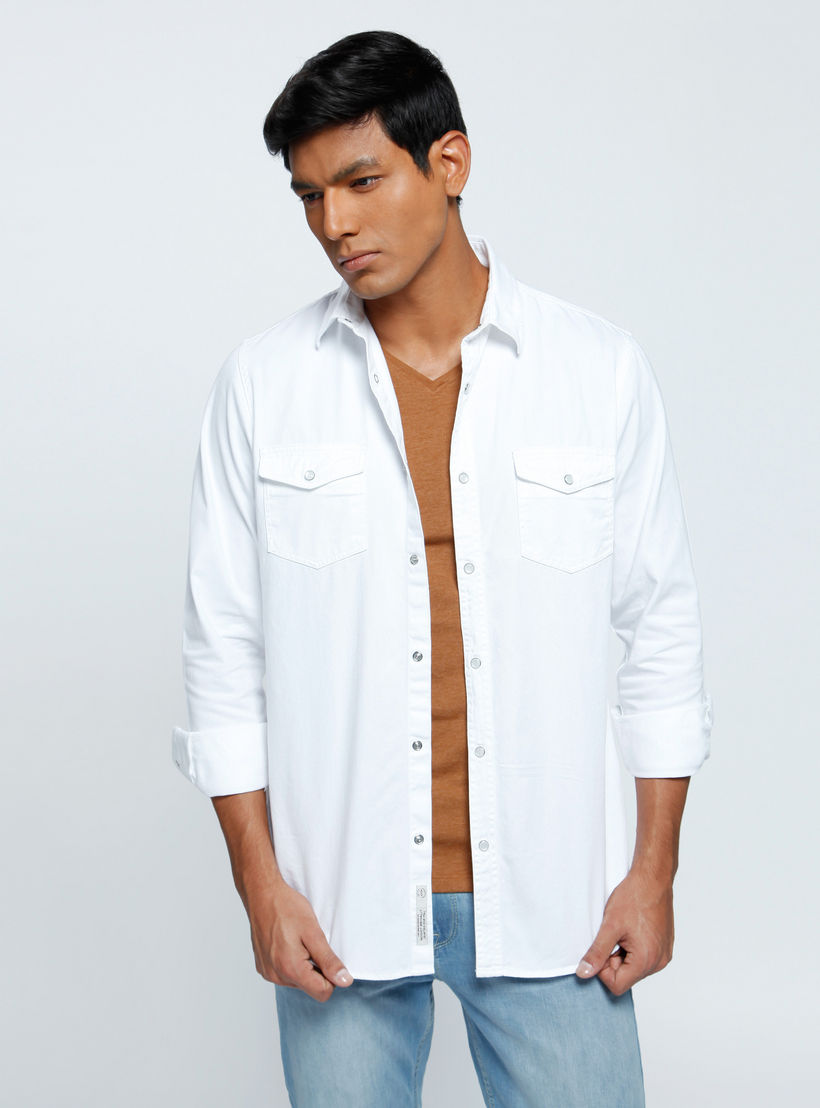 Lee Cooper Long Sleeves Shirt with Flap Pockets-men-clothing-shirts-image-5