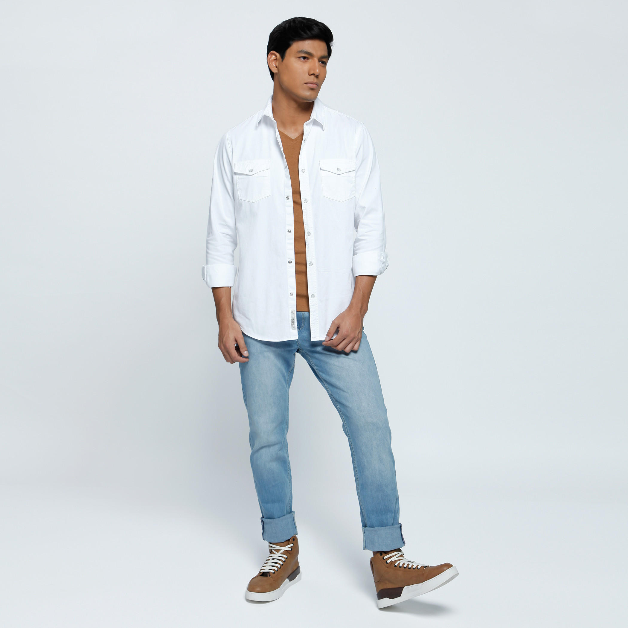 Lee Cooper Long Sleeves Shirt with Flap Pockets-men-clothing-shirts-image-1