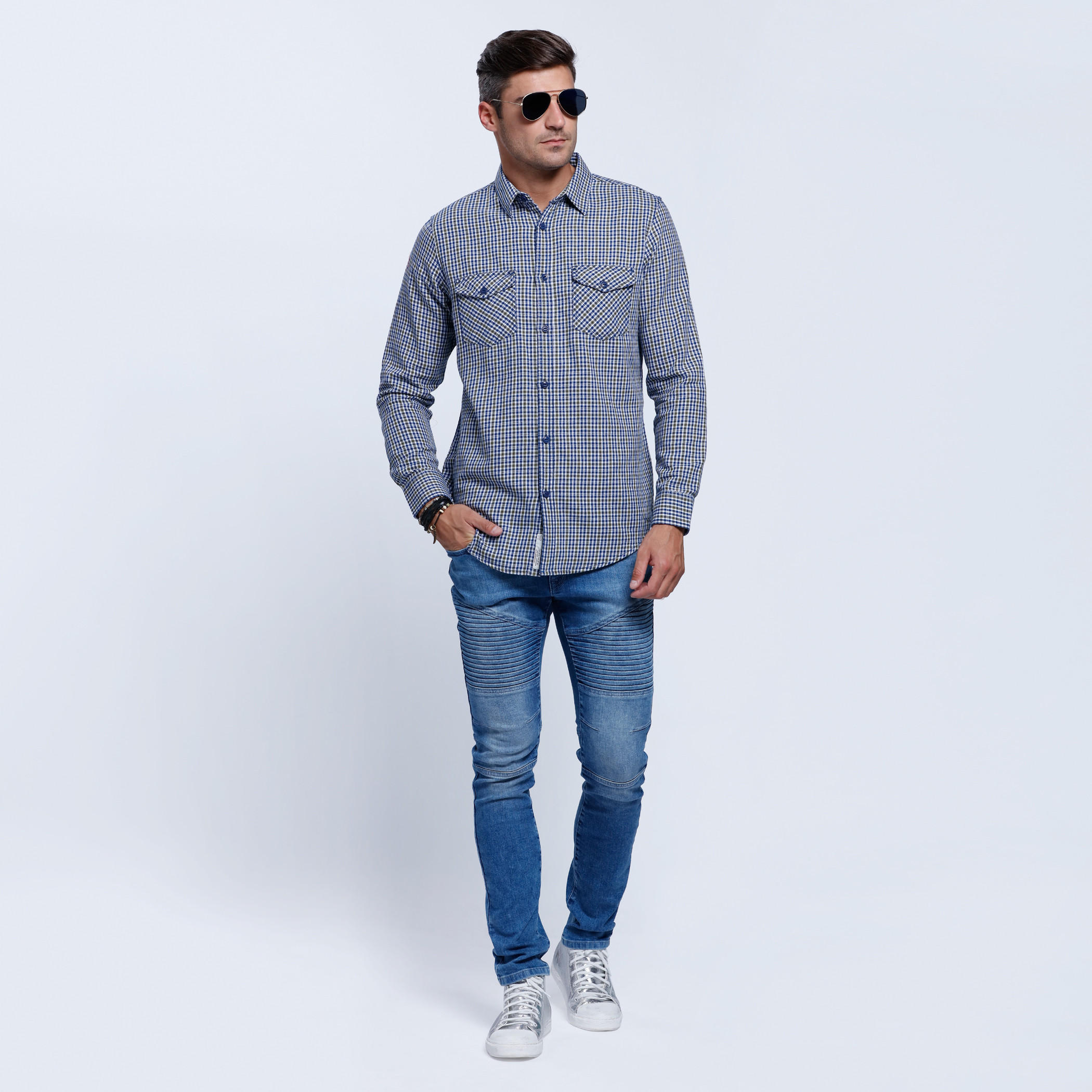 Lee Cooper Chequered Long Sleeves Shirt-men-clothing-shirts-image-5
