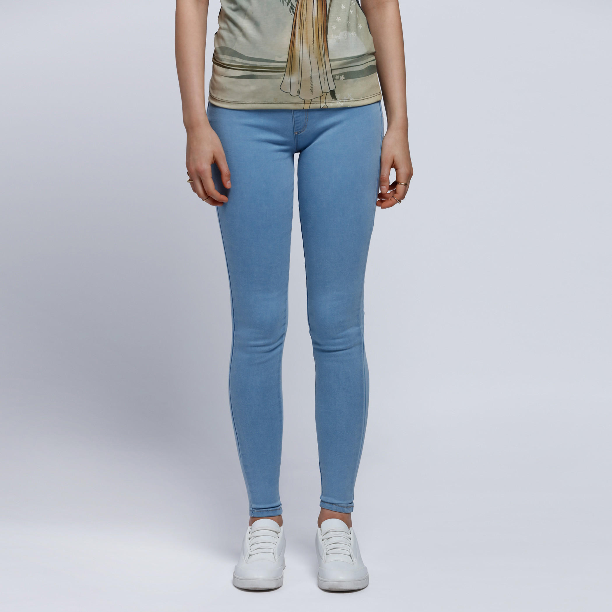 Lee Cooper Jeggings with Elasticised Waistband-women-clothing-bottoms-leggings-image-1