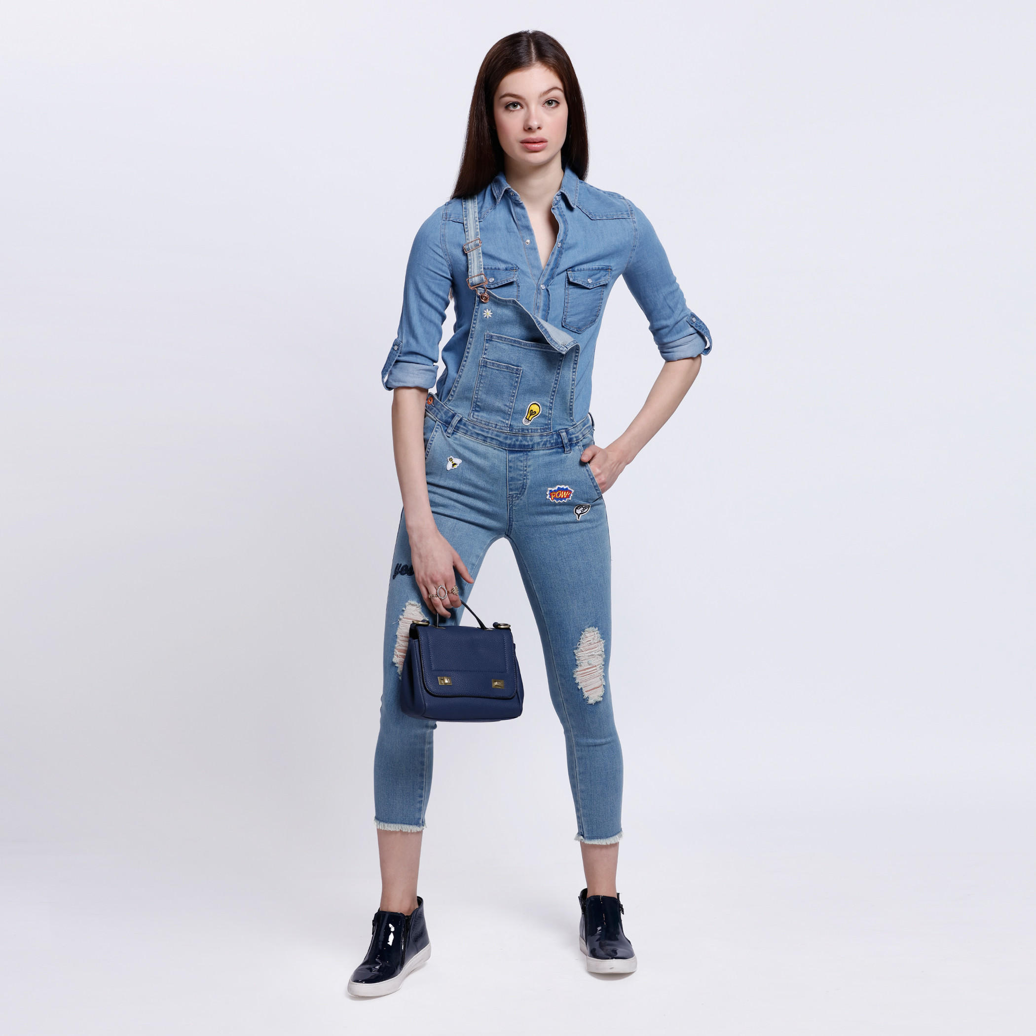 Applique Denim Dungaree-women-clothing-jumpsuits-image-1