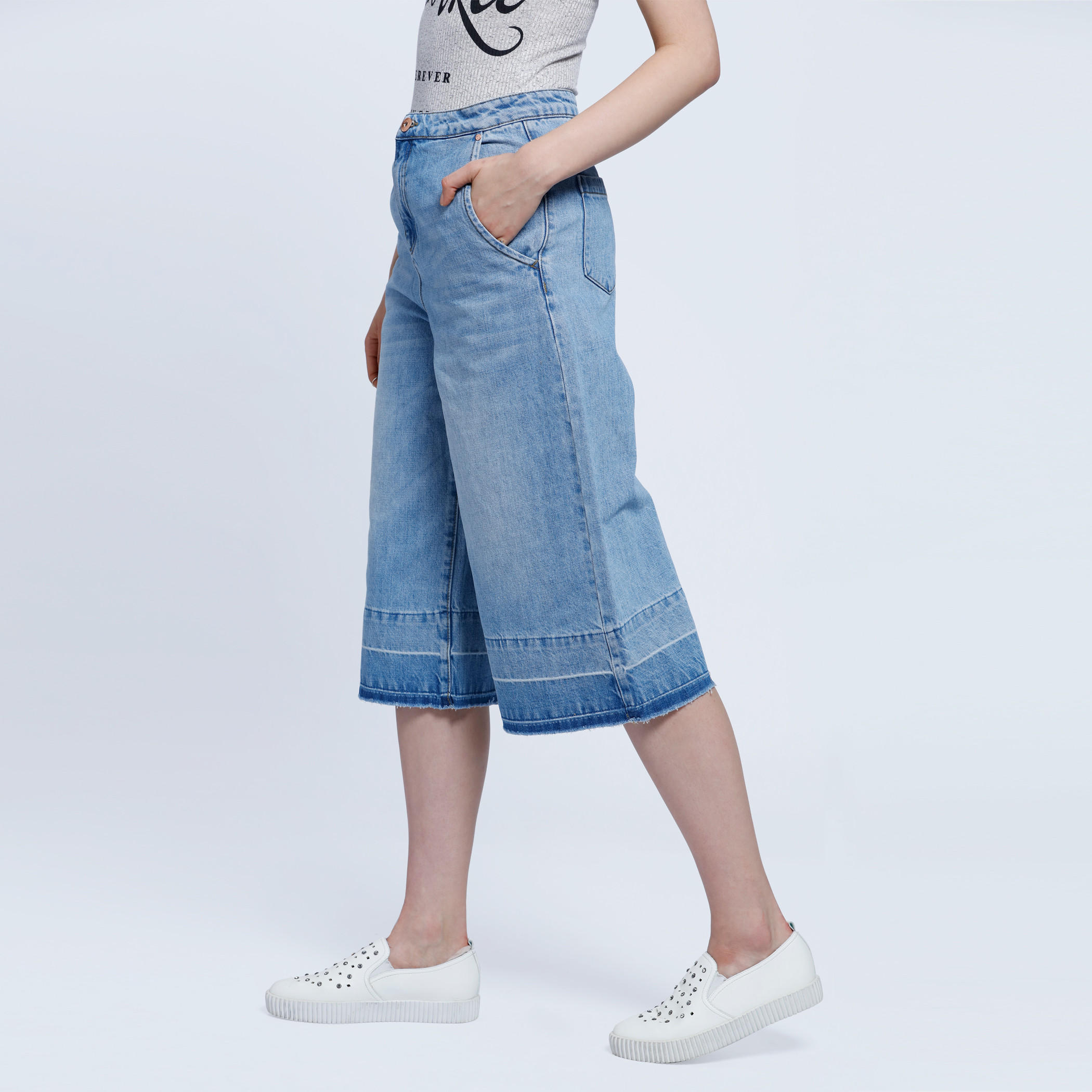 Denim Culottes with Raw Hem-women-clothing-bottoms-jeans-image-3