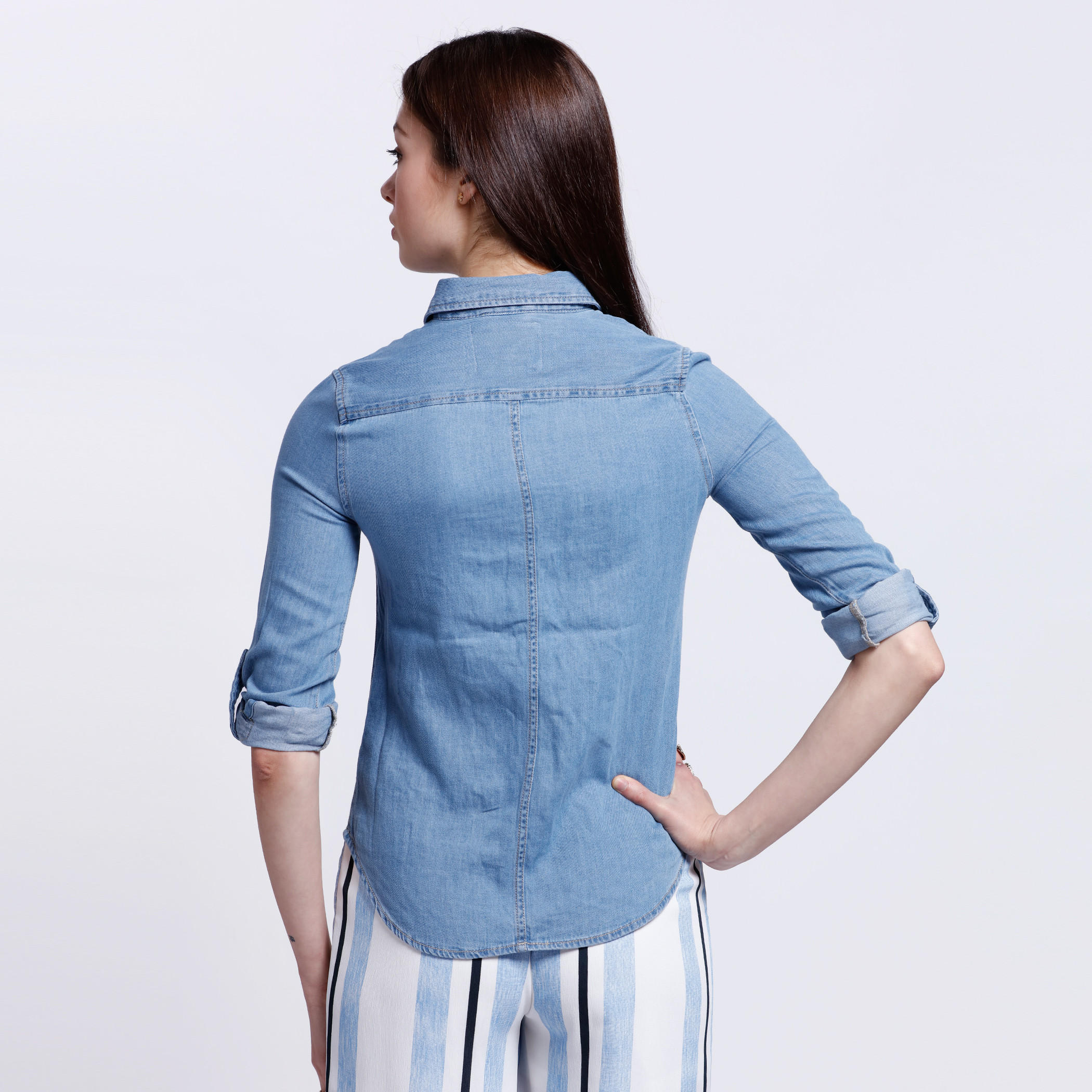 Denim Shirt with Long Sleeves-women-clothing-shirtsandblouses-blouses-image-4