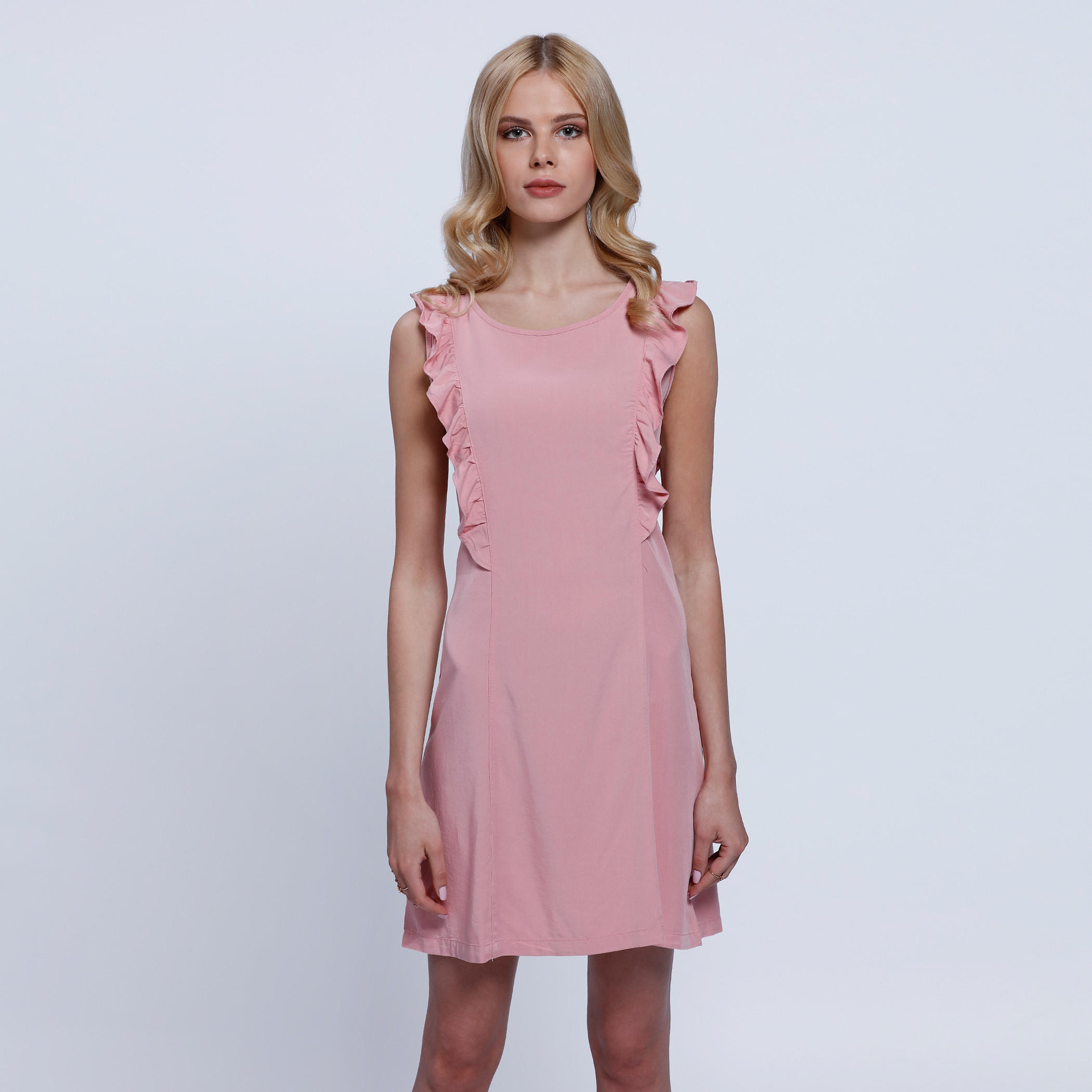 Lee Cooper A-Line Dress with Frills-women-clothing-dresses-image-1
