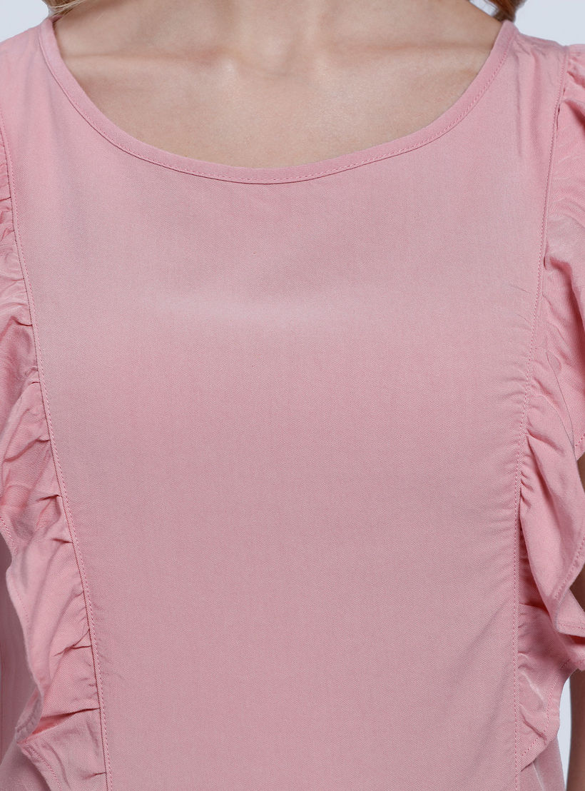 Lee Cooper A-Line Dress with Frills-women-clothing-dresses-image-4