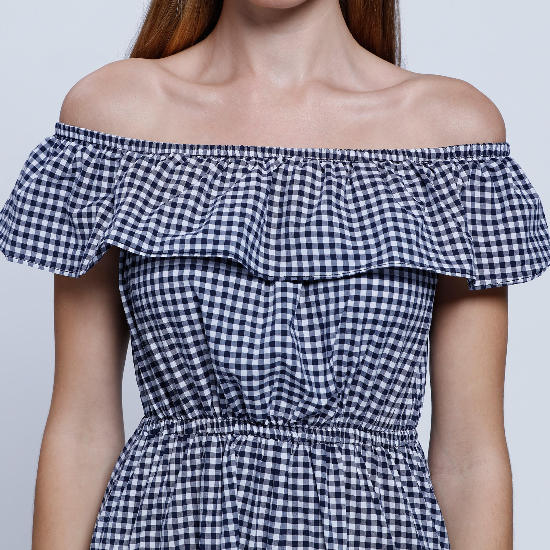 Lee Cooper Chequered Off Shoulder Dress-women-clothing-dresses-image-4