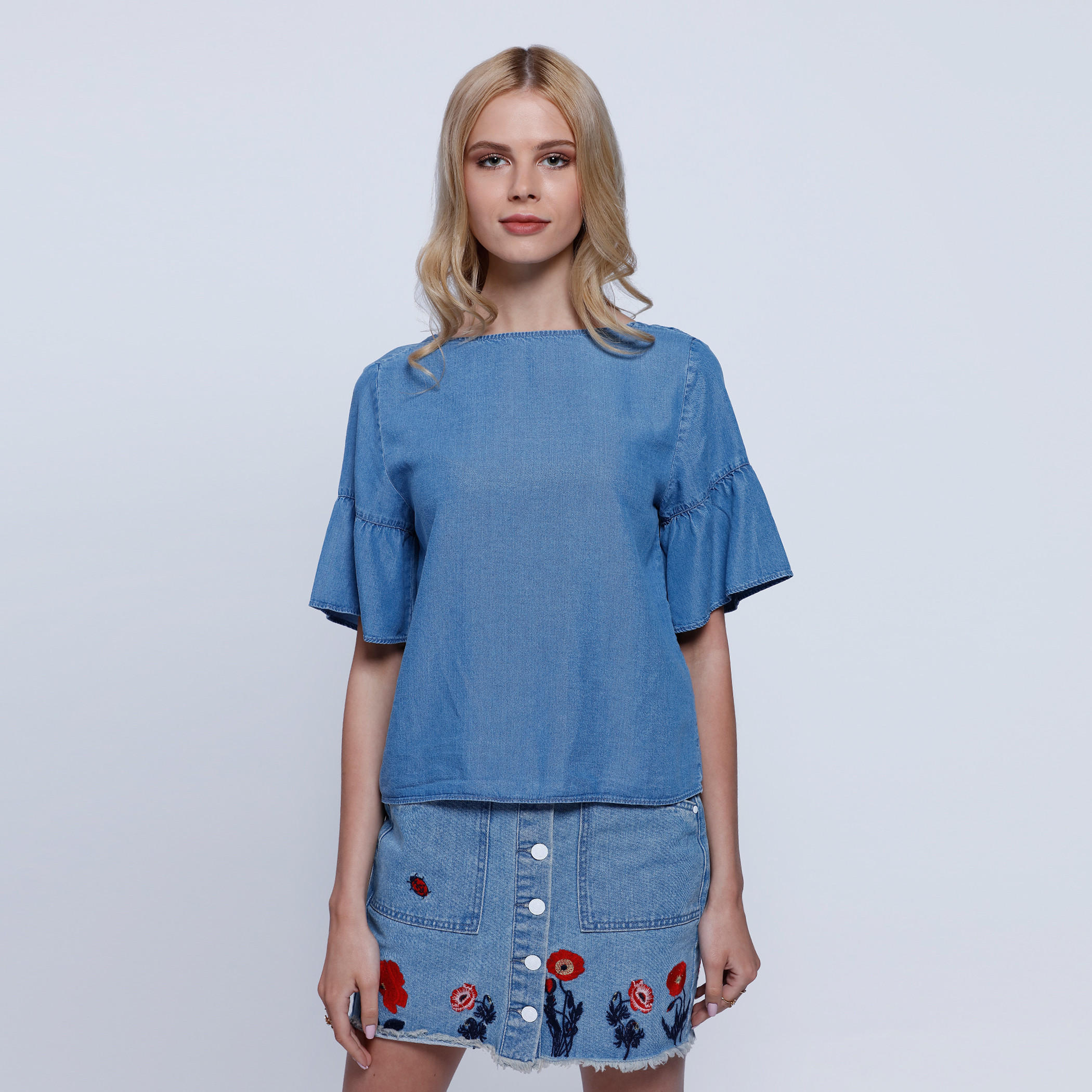 Lee Cooper Short Sleeves Top with Ruffles-women-clothing-shirtsandblouses-blouses-image-5