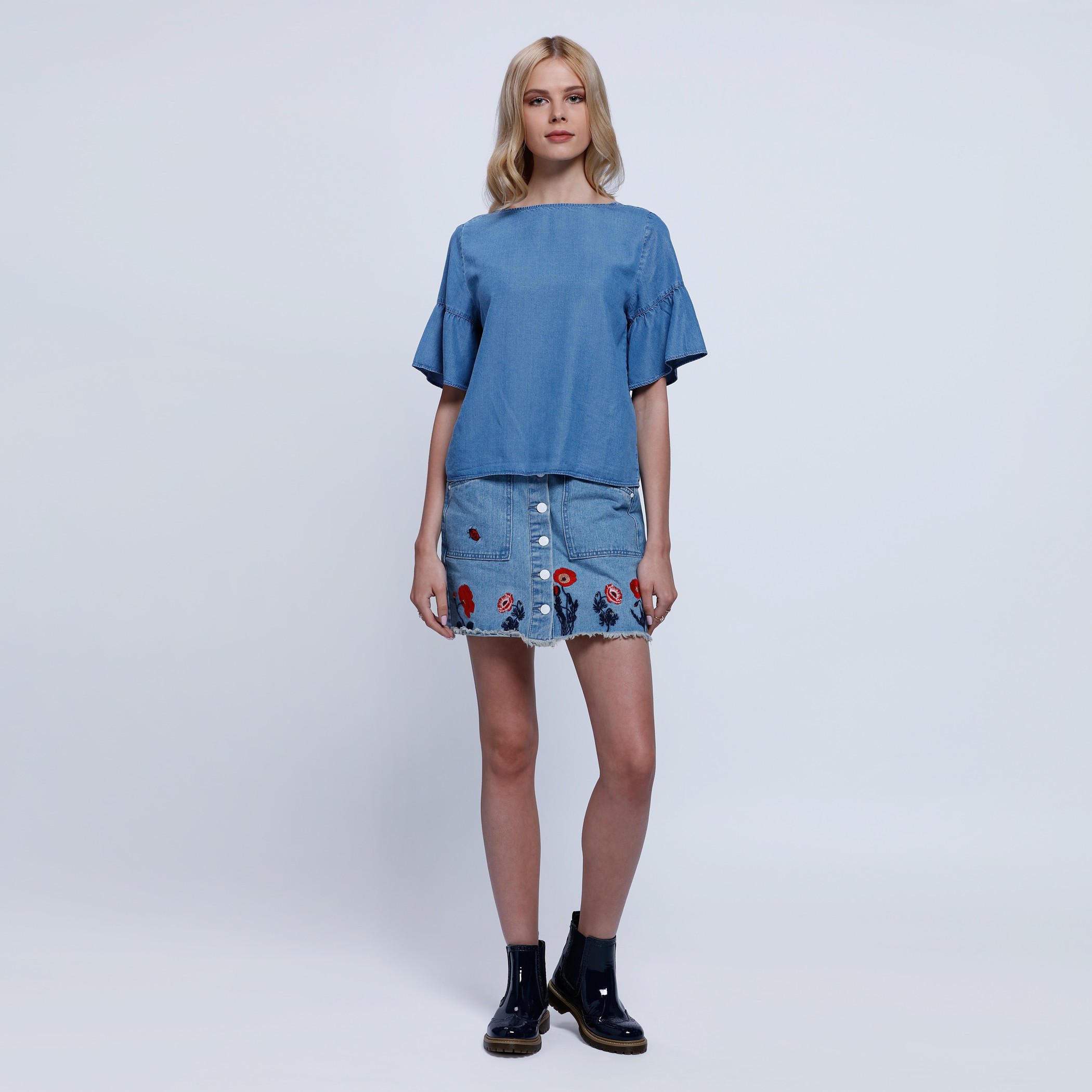Lee Cooper Short Sleeves Top with Ruffles-women-clothing-shirtsandblouses-blouses-image-5