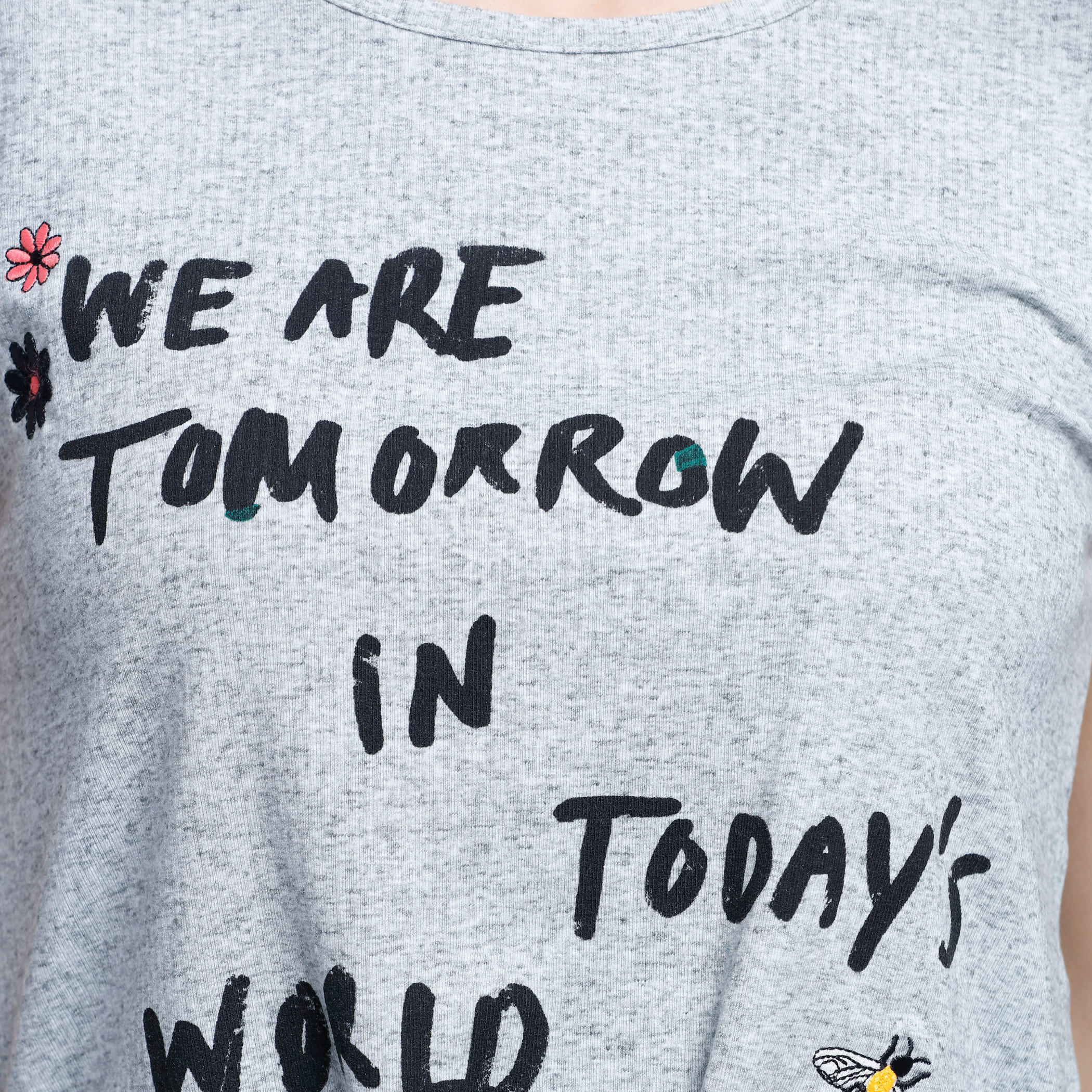 Lee Cooper Printed T-Shirt with Front Knot and High-Low Hem-women-clothing-tshirts-image-4