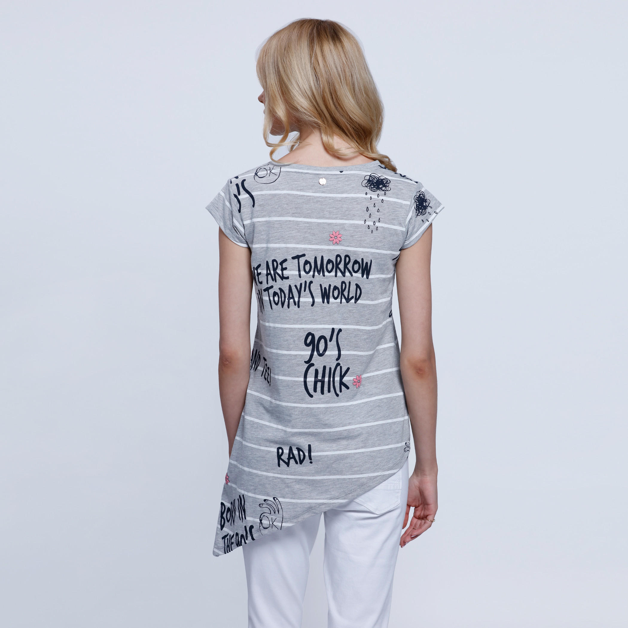 Lee Cooper Printed T-Shirt with Short Sleeves-women-clothing-tshirts-image-2