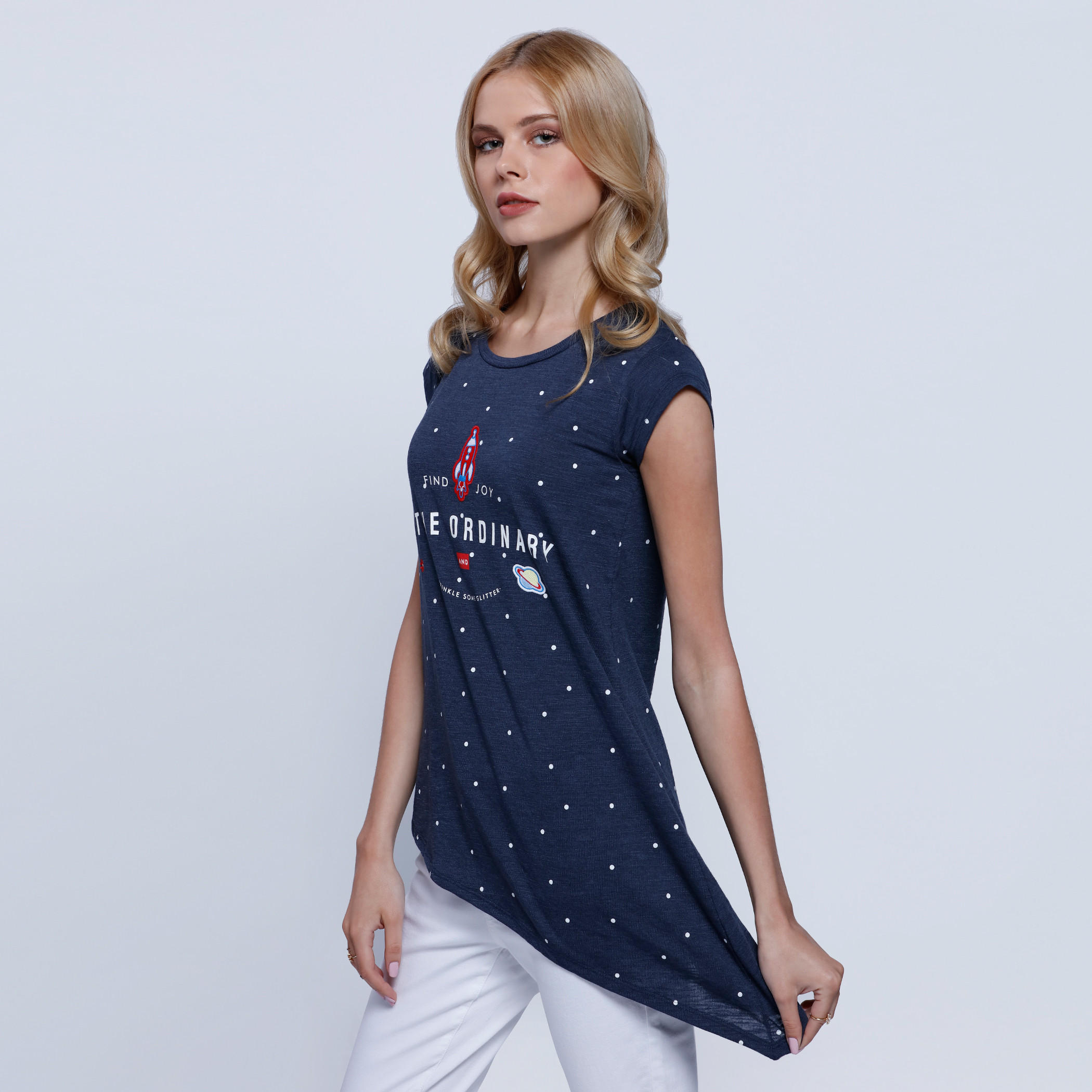 Lee Cooper Printed T-Shirt with Short Sleeves-women-clothing-tshirts-image-3