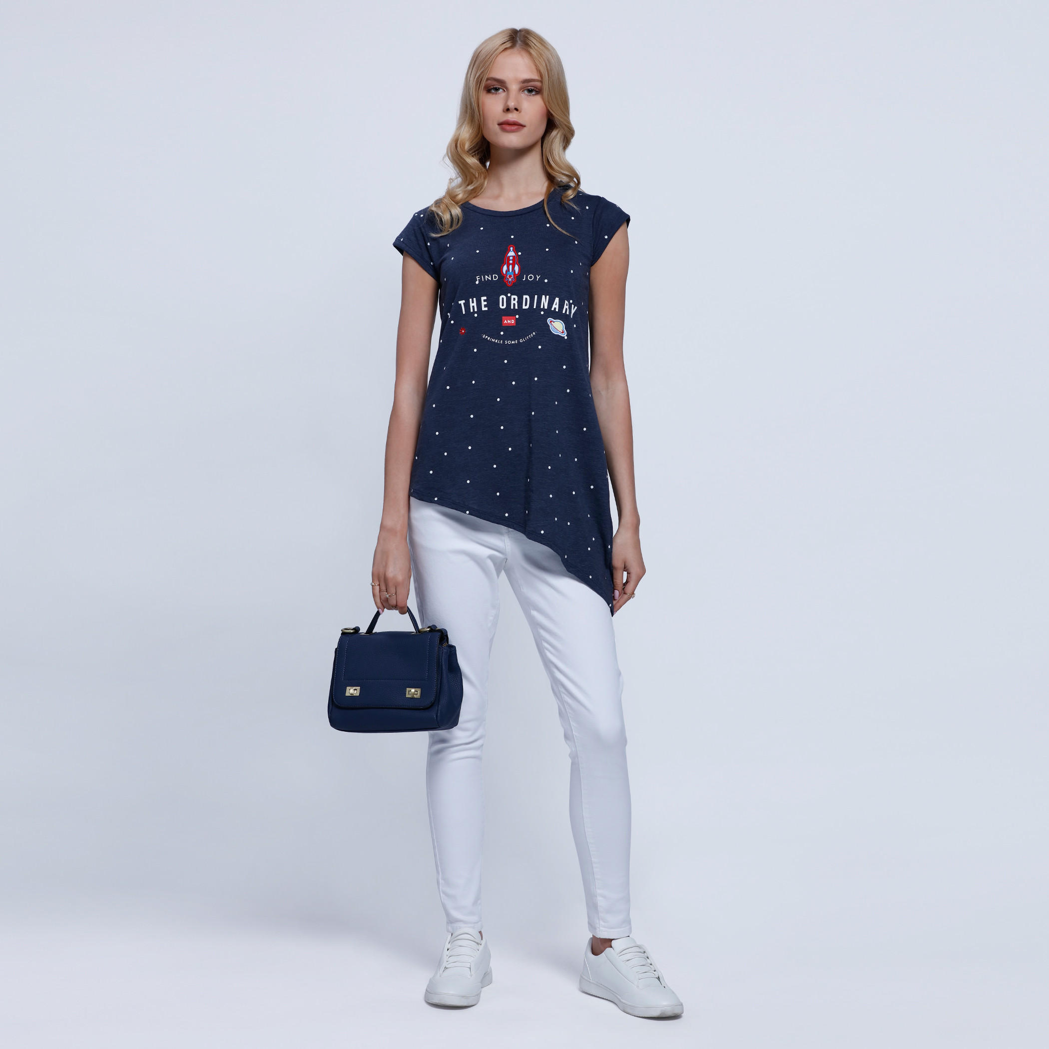 Lee Cooper Printed T-Shirt with Short Sleeves-women-clothing-tshirts-image-5