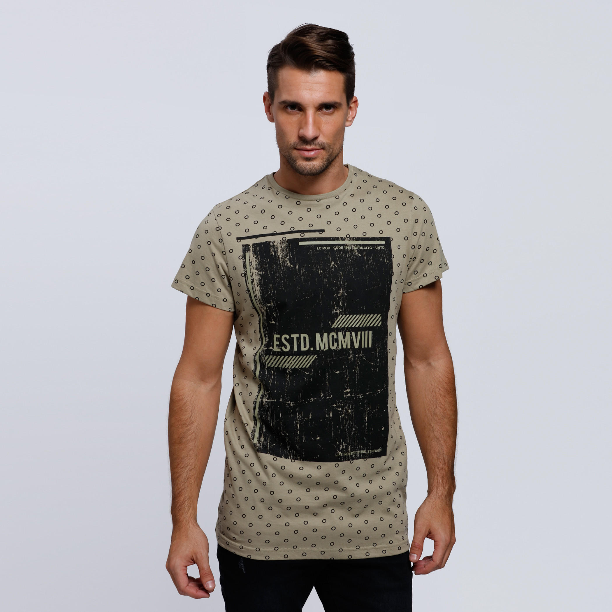 Lee Cooper Printed Short Sleeves T-Shirt with Round Neckline-men-clothing-tshirtsandpolos-tshirts-image-1