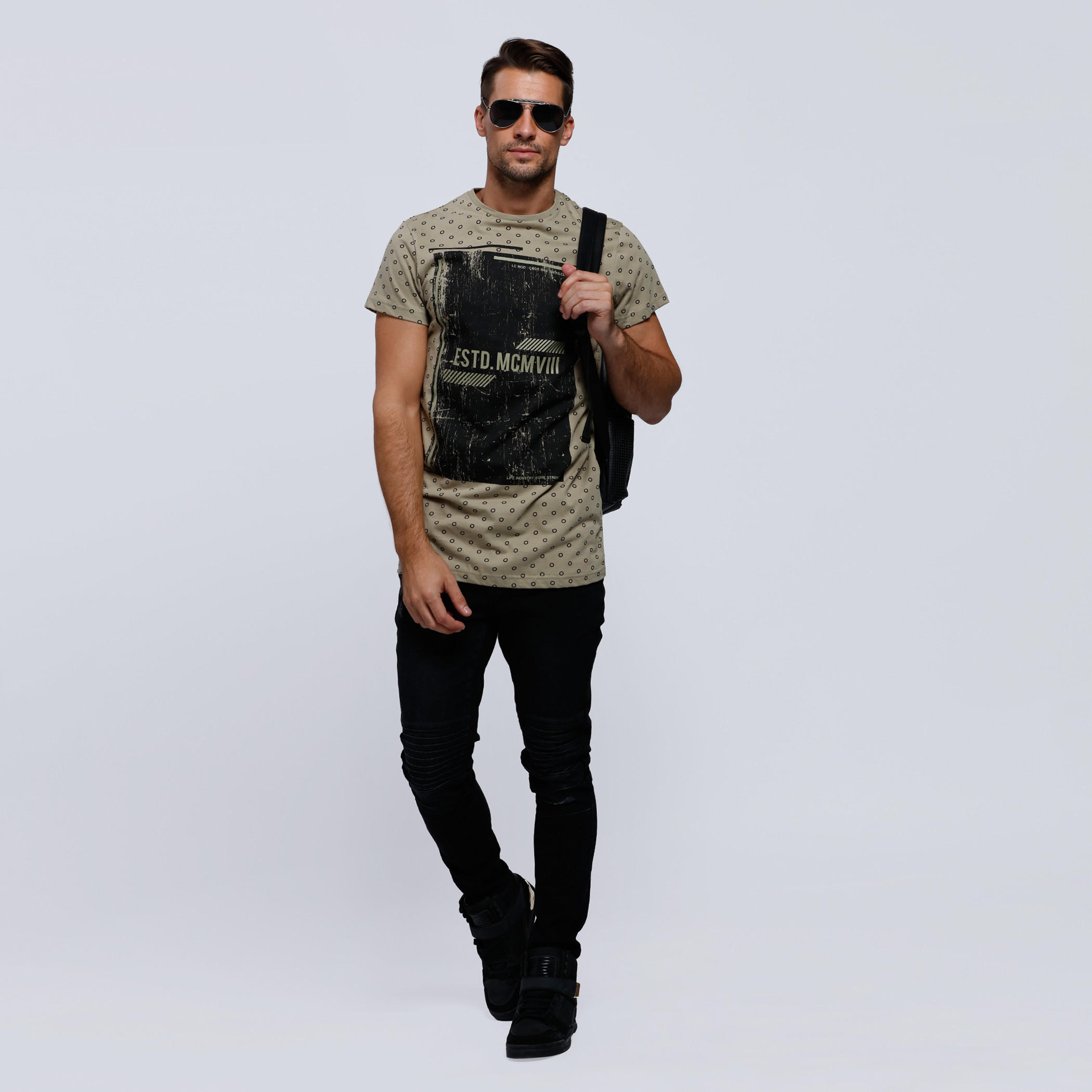 Lee Cooper Printed Short Sleeves T-Shirt with Round Neckline-men-clothing-tshirtsandpolos-tshirts-image-5