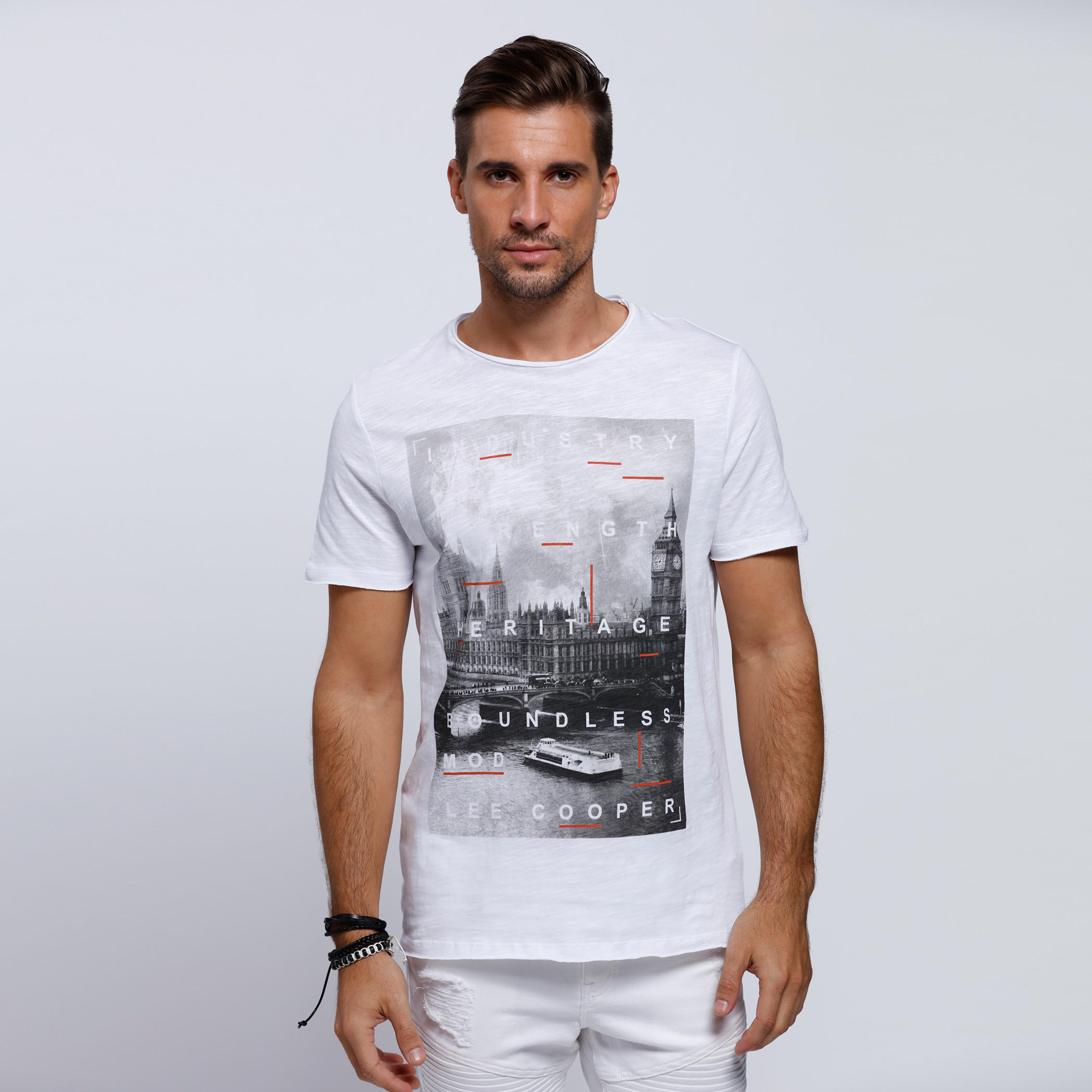 Lee Cooper Printed Short Sleeves T-Shirt with Crew Neckline-men-clothing-tshirtsandpolos-tshirts-image-1