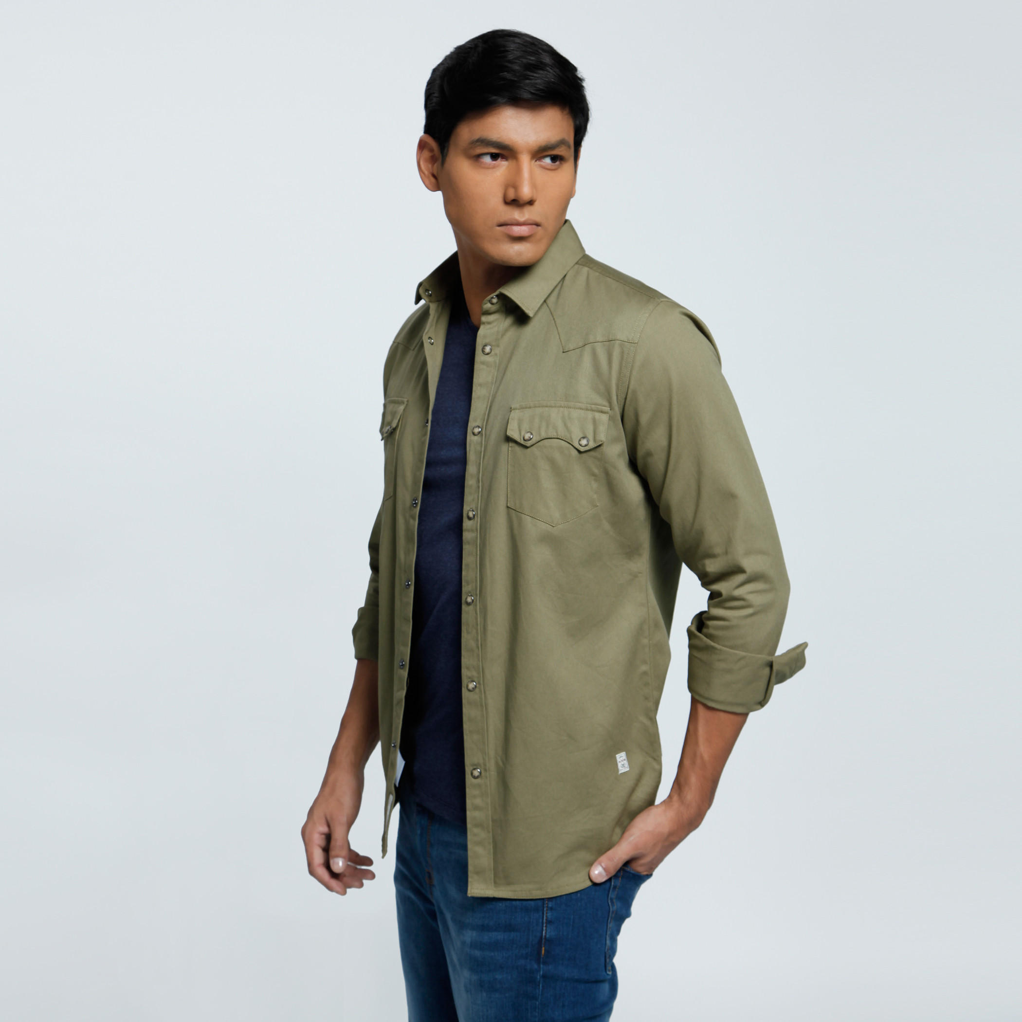 Lee Cooper Long Sleeves Shirt with Flap Pockets-men-clothing-shirts-image-3