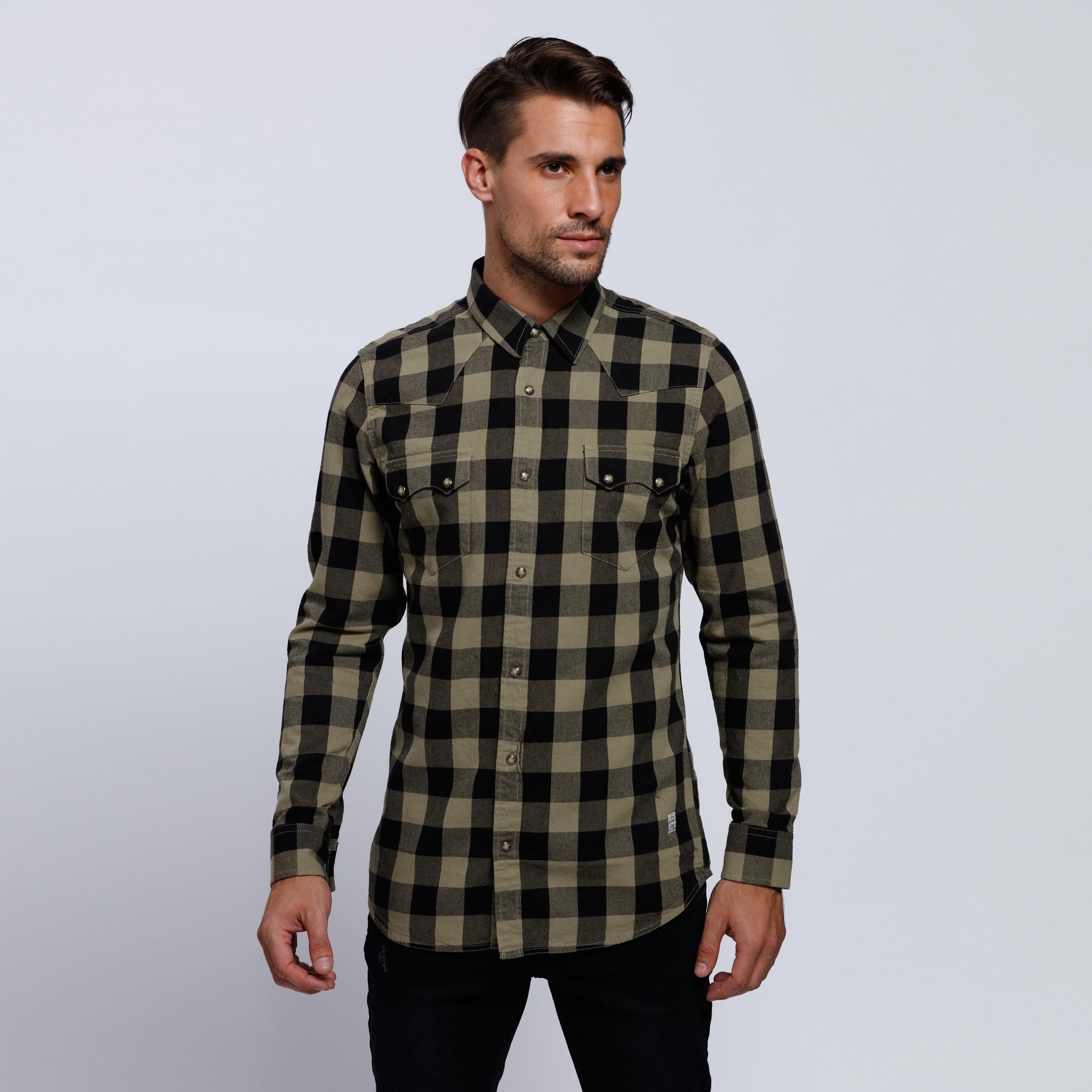 Lee Cooper Chequered Long Sleeves Shirt-men-clothing-shirts-image-1