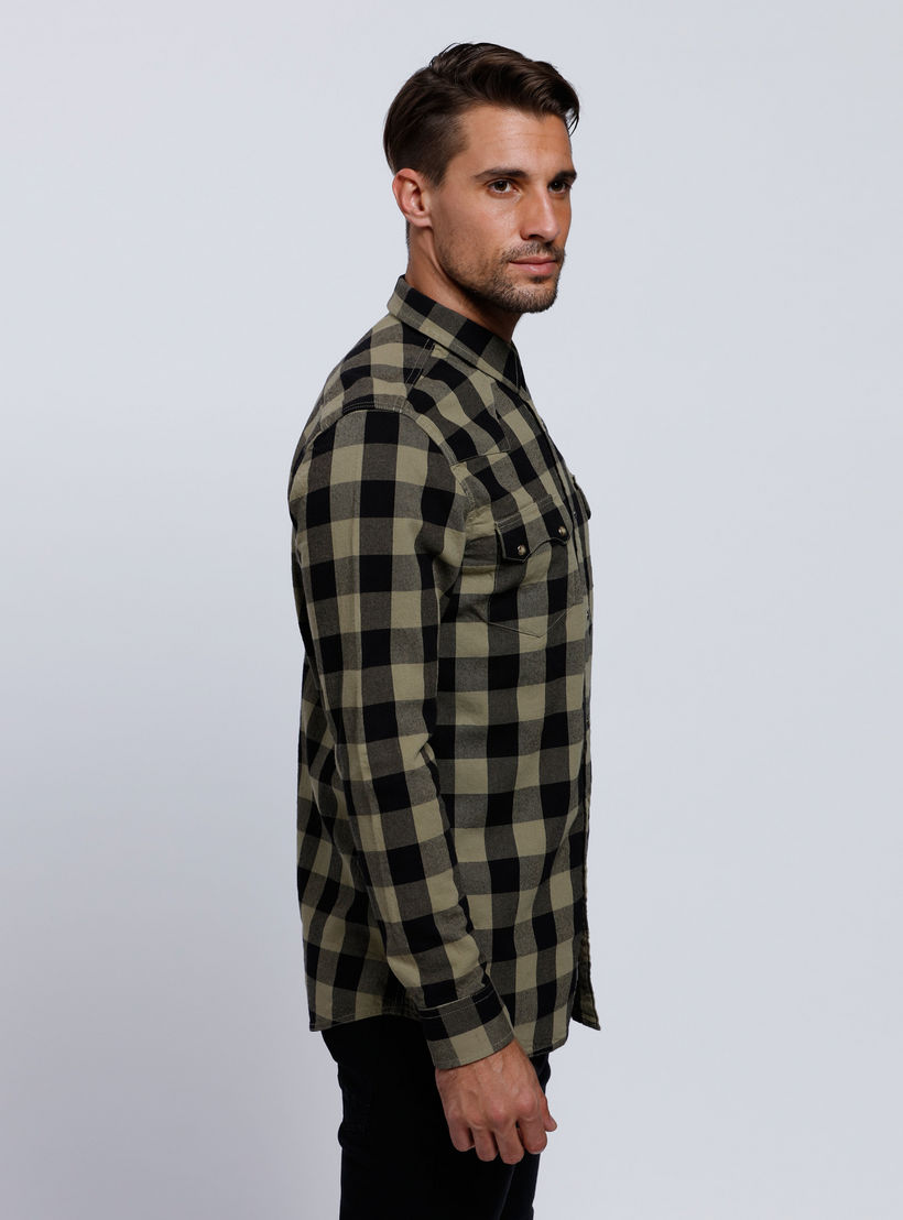 Lee Cooper Chequered Long Sleeves Shirt-men-clothing-shirts-image-3