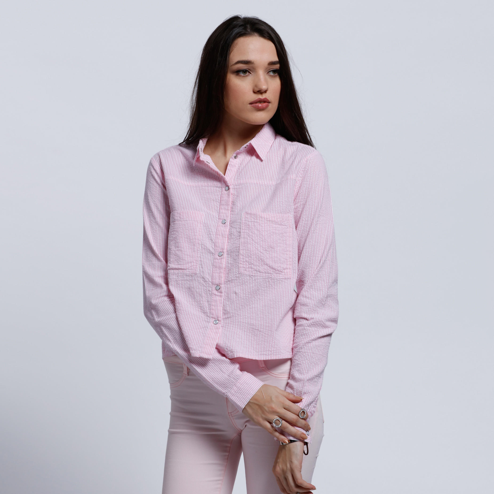 Lee Cooper Striped Shirt with Full Sleeves-women-clothing-shirtsandblouses-blouses-image-1