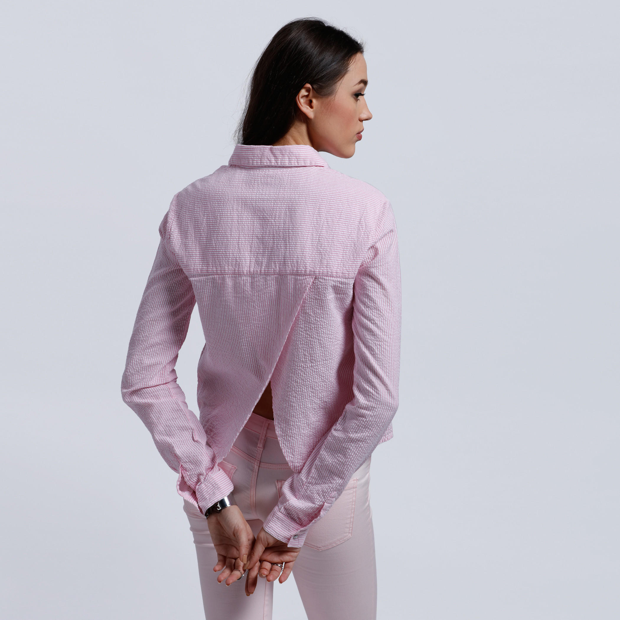 Lee Cooper Striped Shirt with Full Sleeves-women-clothing-shirtsandblouses-blouses-image-2