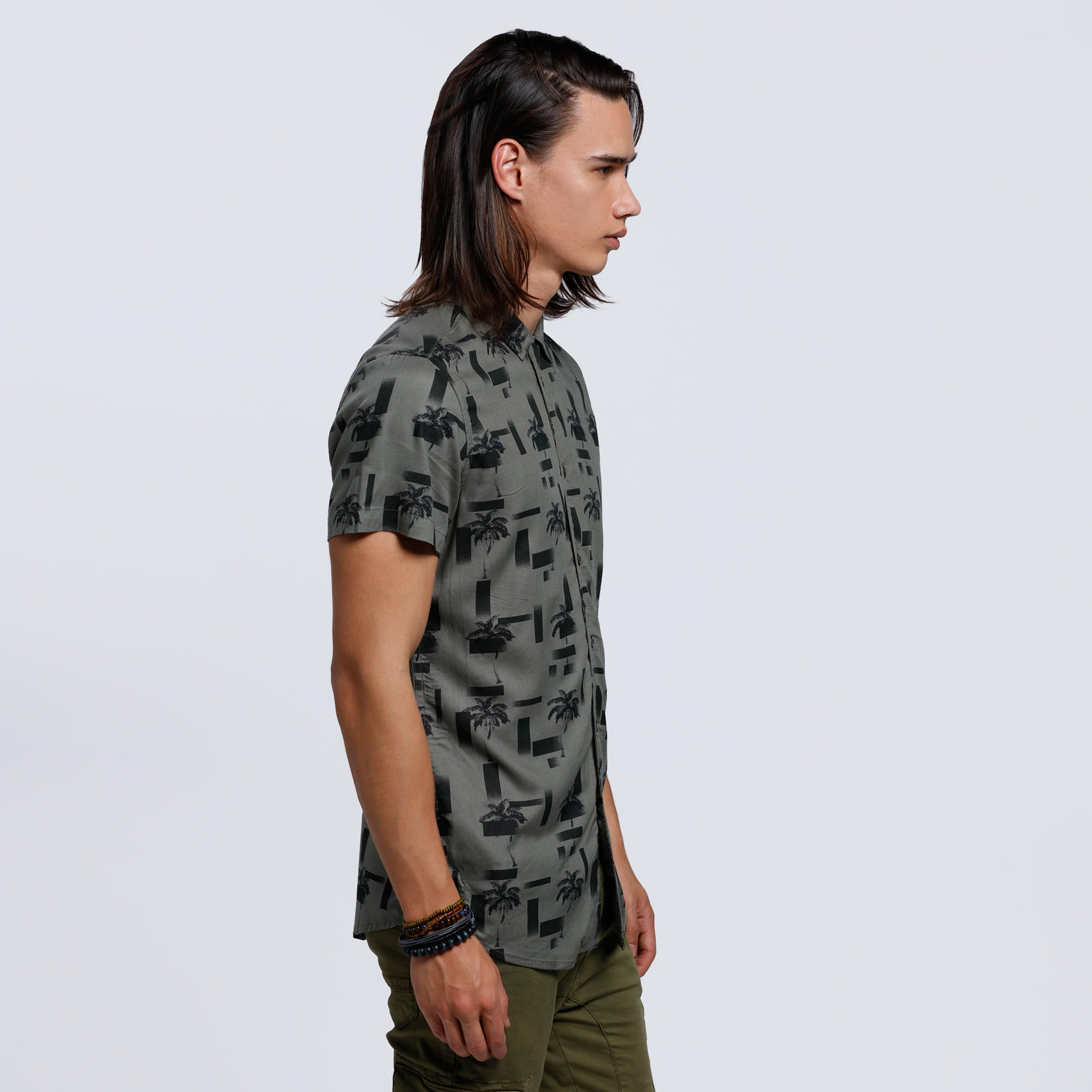 Lee Cooper Printed Shirt with Short Sleeves-men-clothing-shirts-image-3