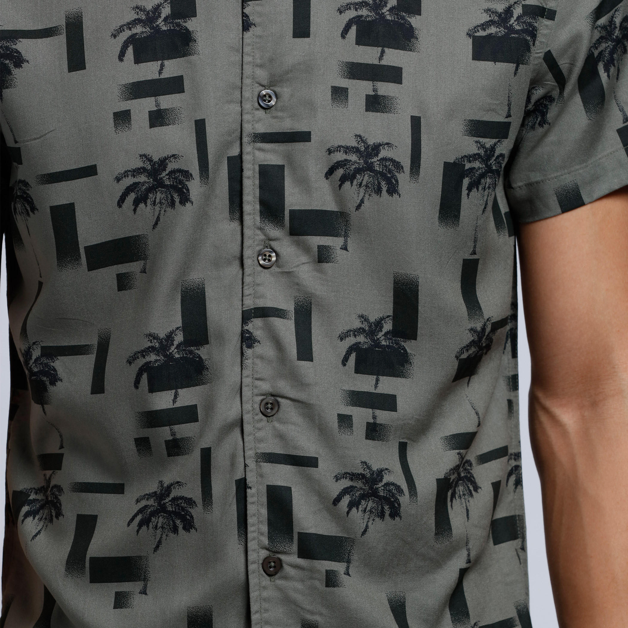 Lee Cooper Printed Shirt with Short Sleeves-men-clothing-shirts-image-2