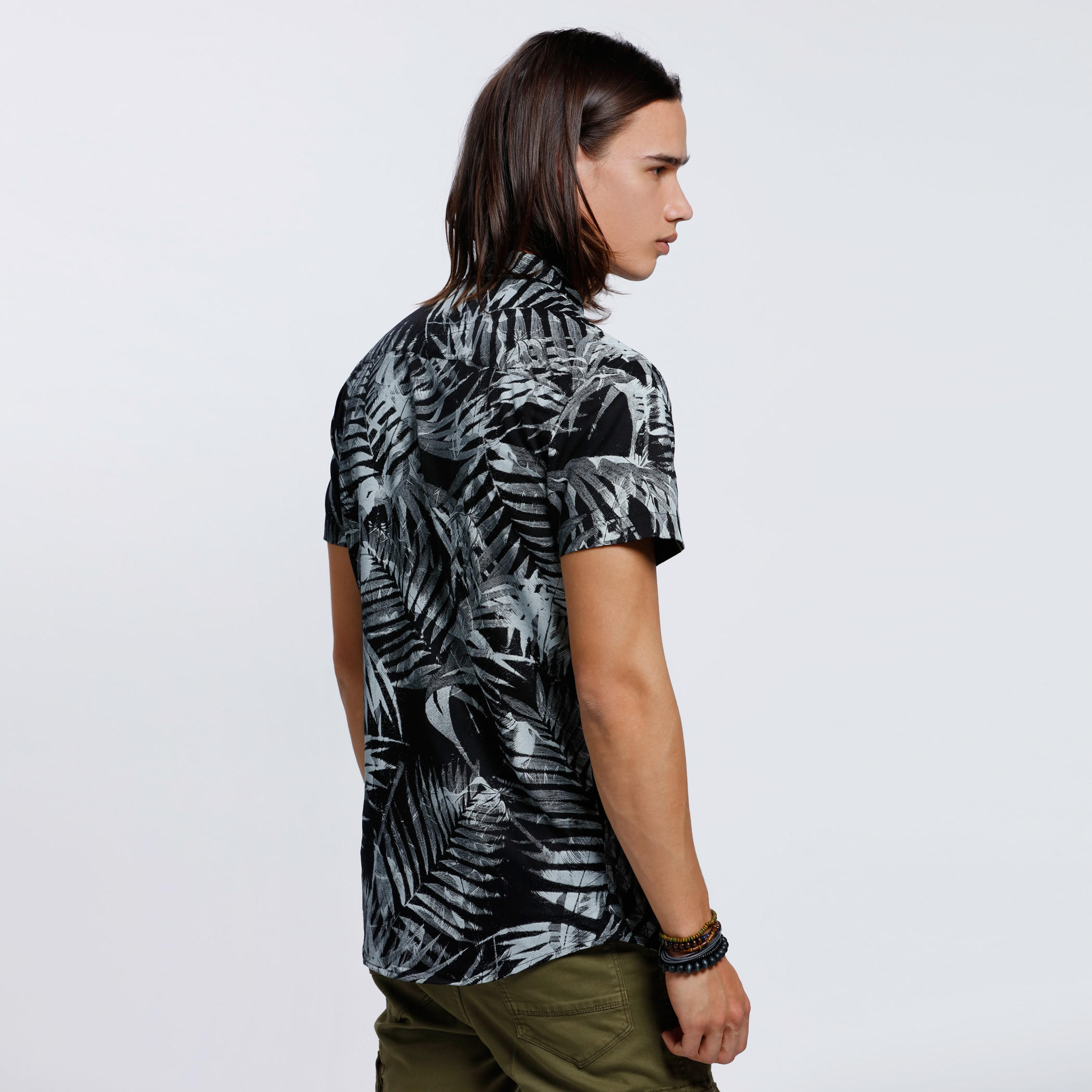 Lee Cooper Printed Shirt with Short Sleeves-men-clothing-shirts-image-2