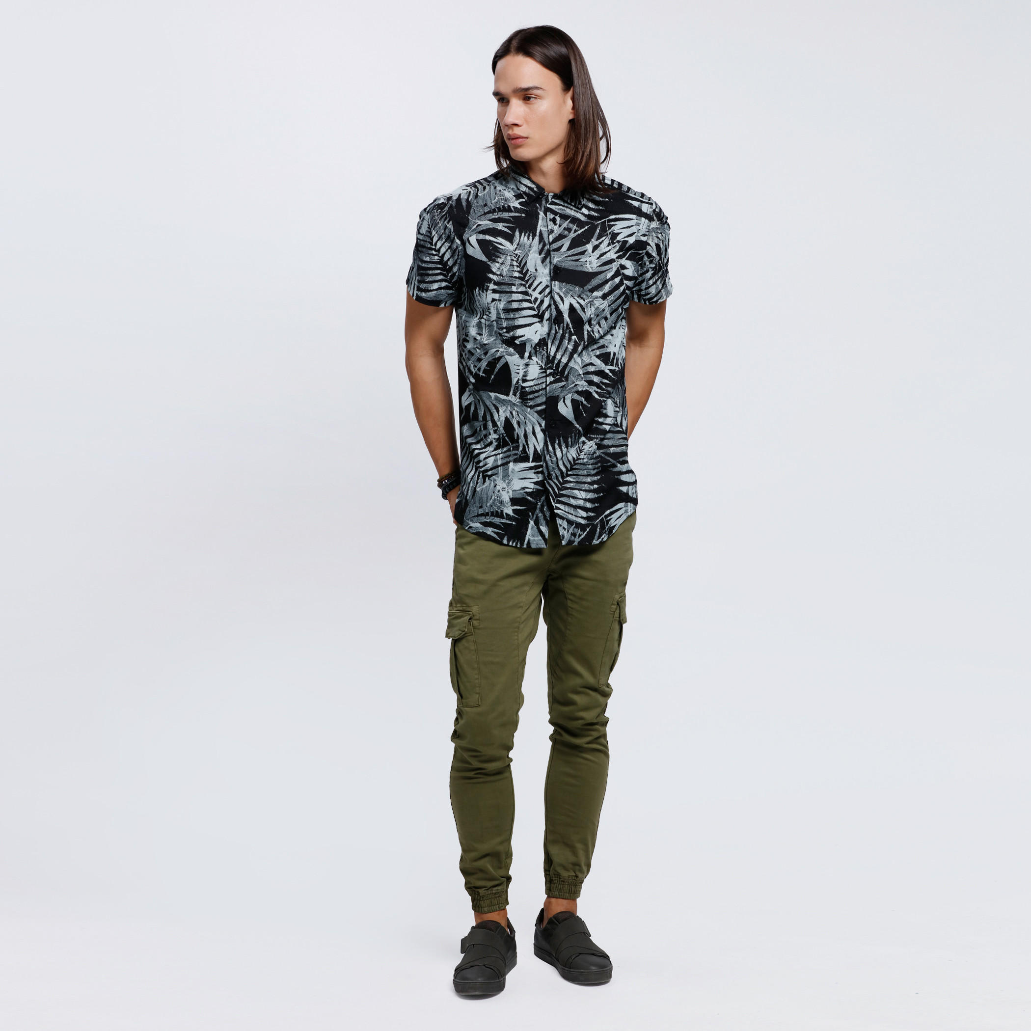 Lee Cooper Printed Shirt with Short Sleeves-men-clothing-shirts-image-5