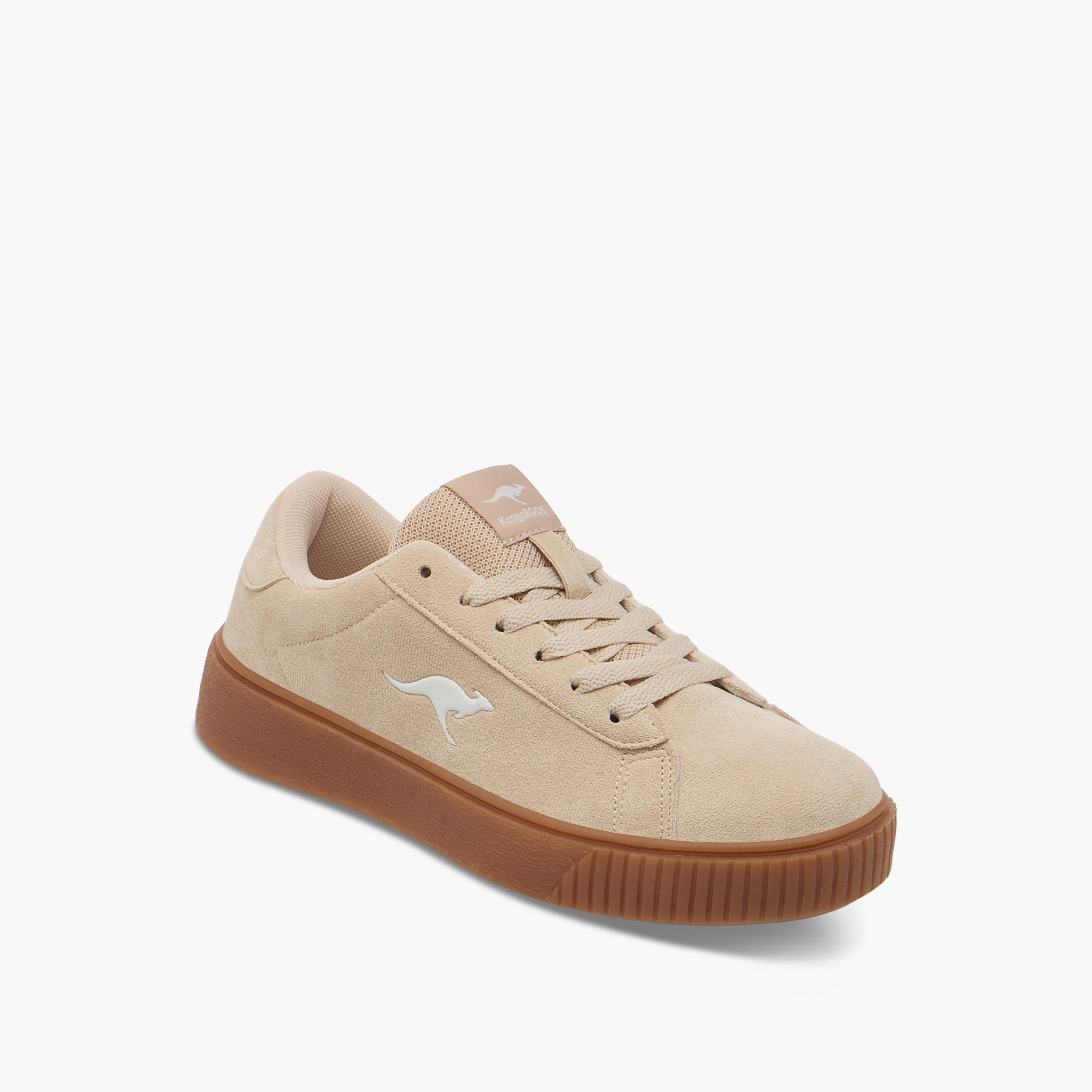KangaROOS Women's Logo Detail Sneakers with Lace-Up Closure-women-shoes-sneakers-image-2
