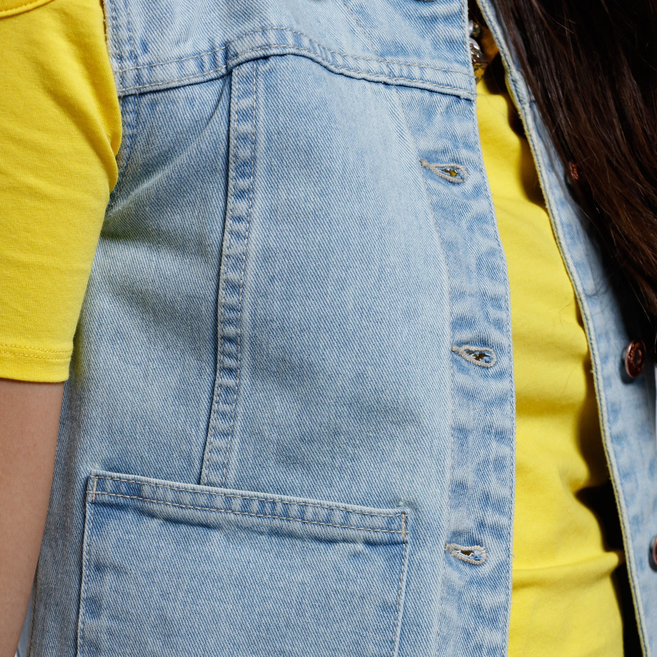 Lee Cooper Sleeveless Jacket with Button Placket-women-winterwear-coatsandjackets-jackets-image-4
