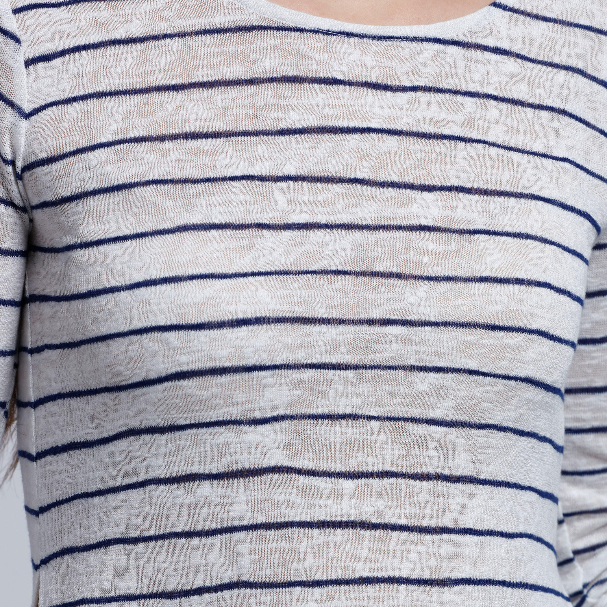 Lee Cooper Striped Tunic Top with Round Neck and Long Sleeves-women-clothing-shirtsandblouses-blouses-image-4