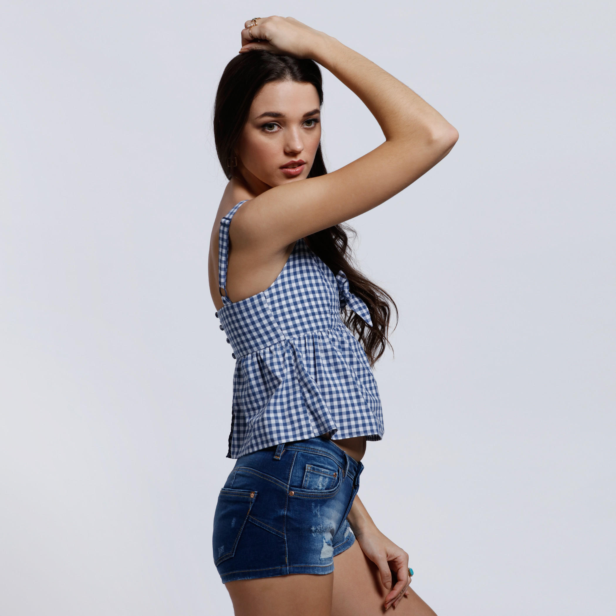 Lee Cooper Chequered Crop Top-women-clothing-shirtsandblouses-blouses-image-3