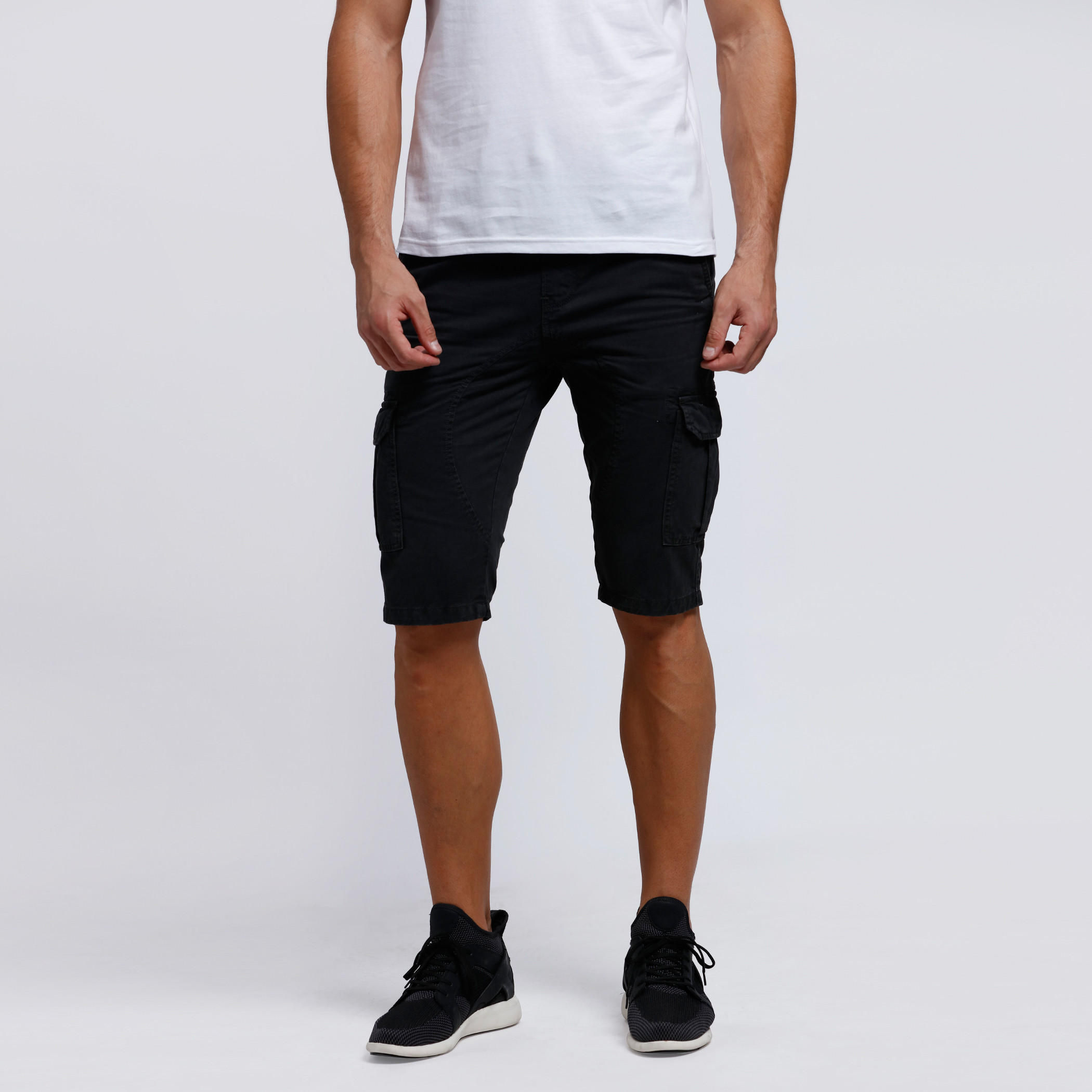 Cargo Shorts with Button Closure-men-clothing-bottoms-shorts-image-1