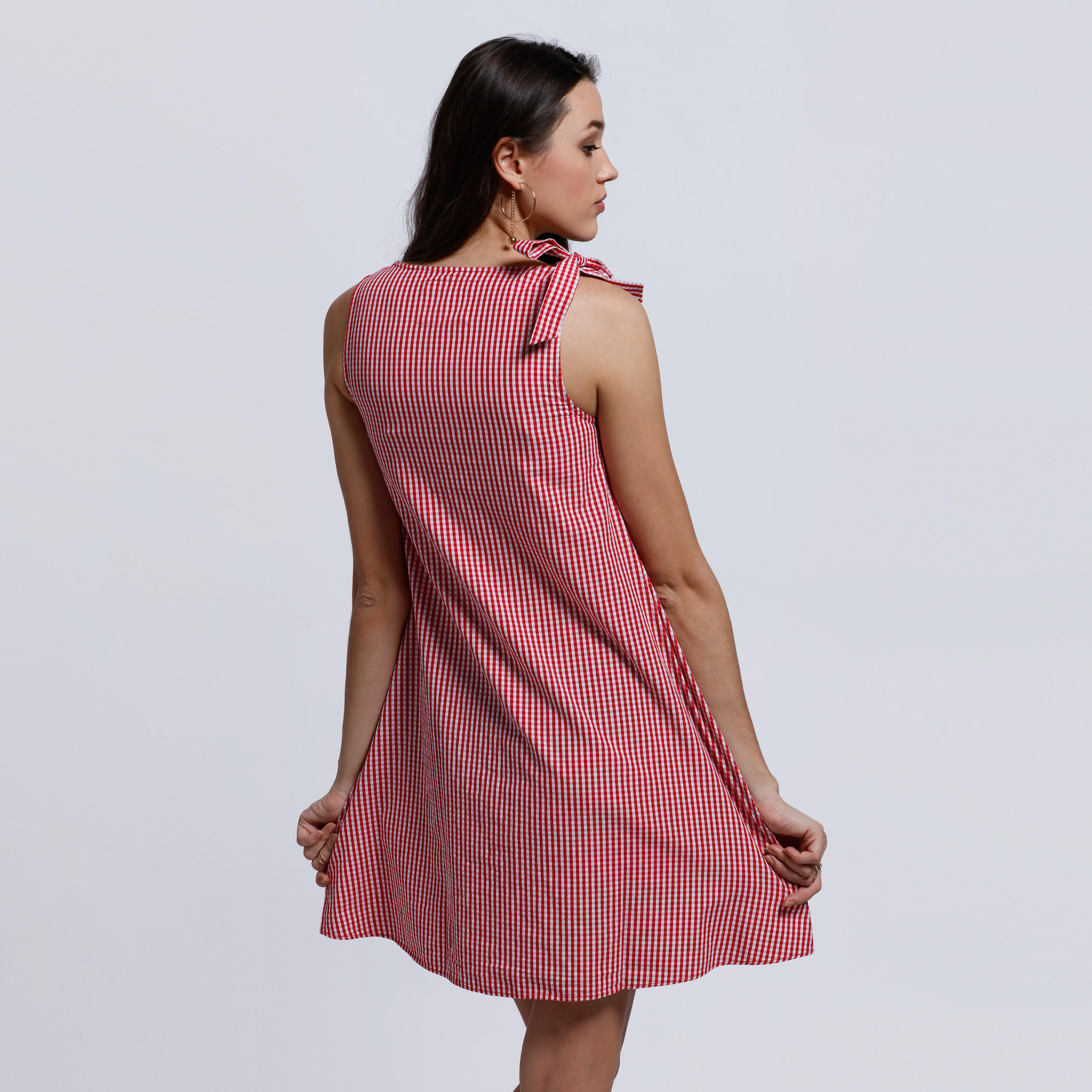 Lee Cooper Printed Dress with Tie Up Shoulder and V-Neck-women-clothing-dresses-image-2
