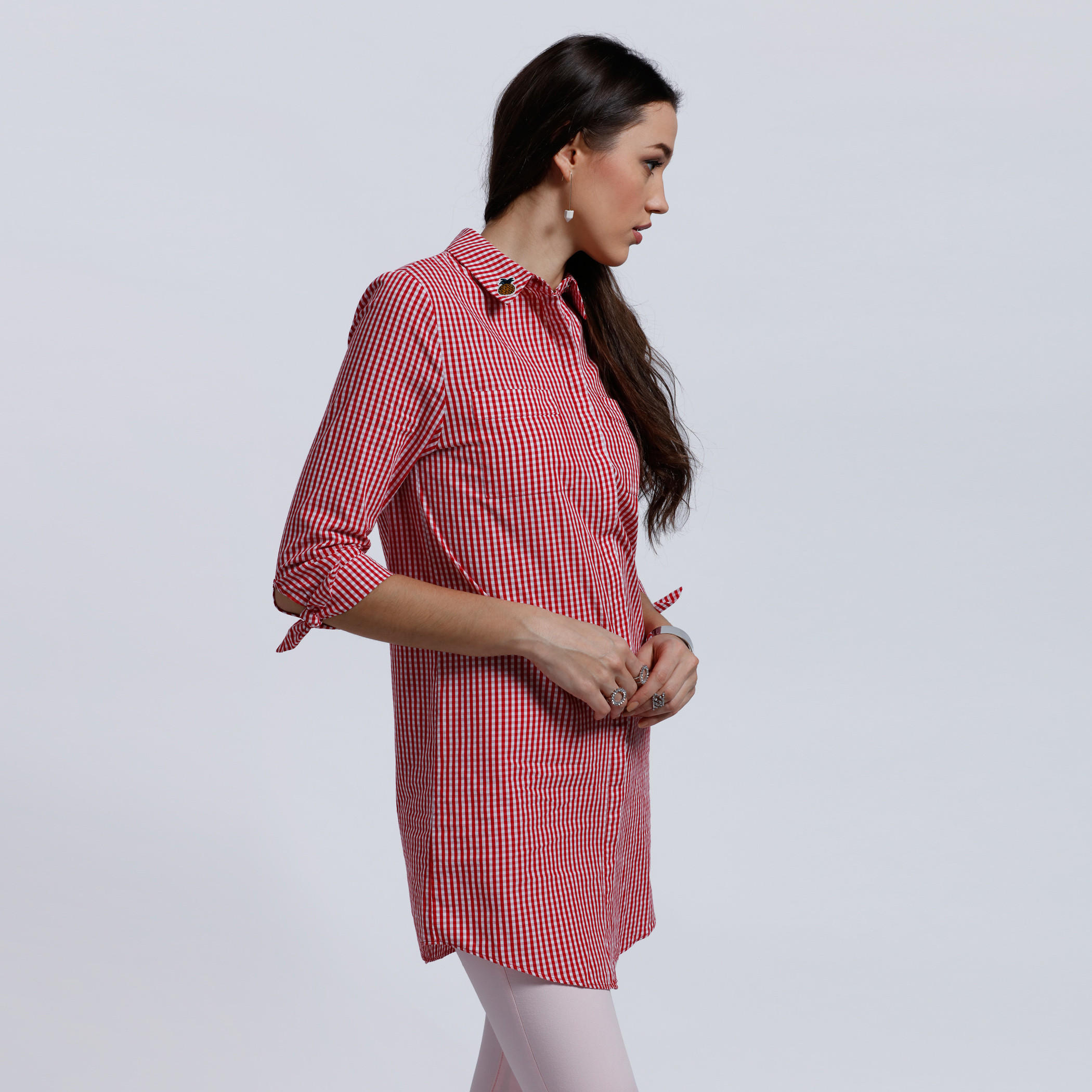 Lee Cooper Striped Long Shirt with 3/4 Sleeves -women-clothing-shirtsandblouses-blouses-image-3