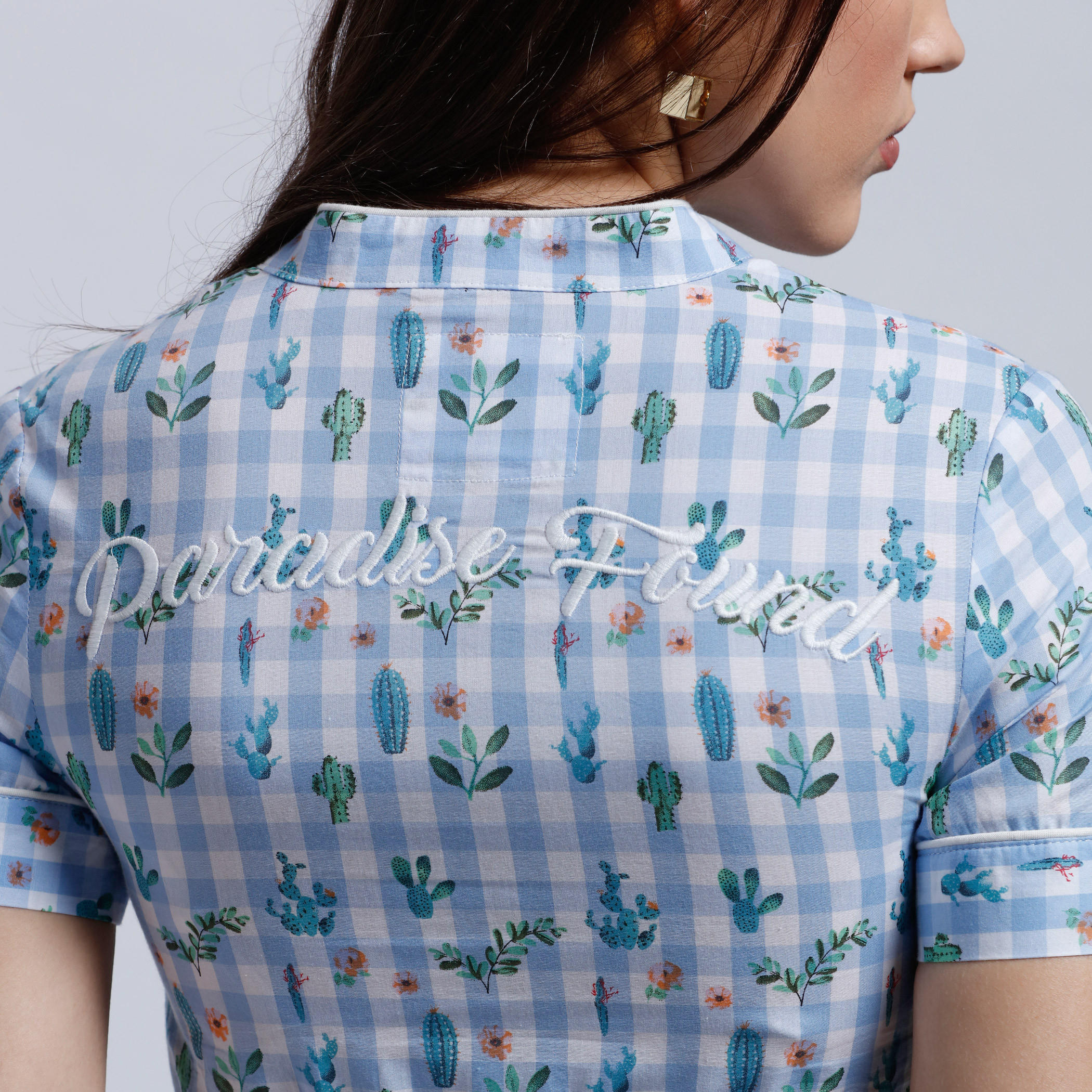 Lee Cooper Printed Shirt Dress with Short Sleeves and Tie Up-women-clothing-dresses-image-4