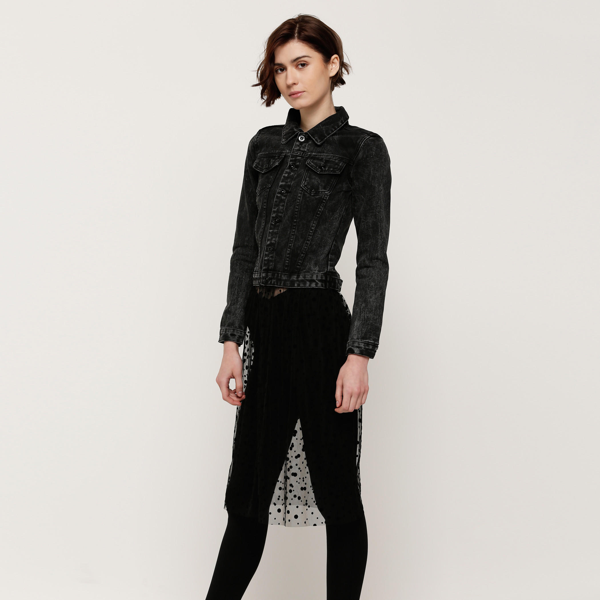 Lee Cooper Jacket with Long Sleeves and Button Closure-women-winterwear-coatsandjackets-jackets-image-1