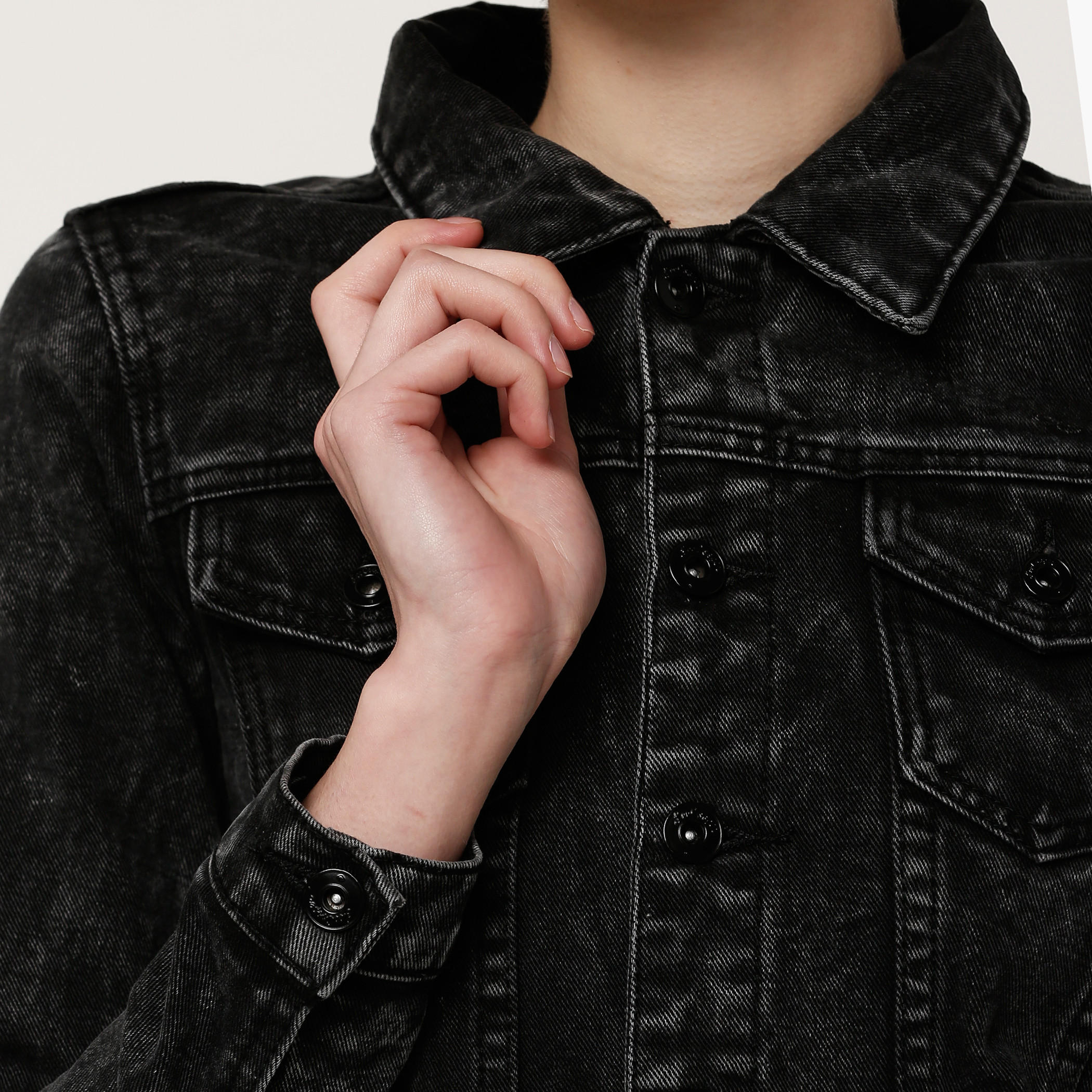 Lee Cooper Jacket with Long Sleeves and Button Closure-women-winterwear-coatsandjackets-jackets-image-4