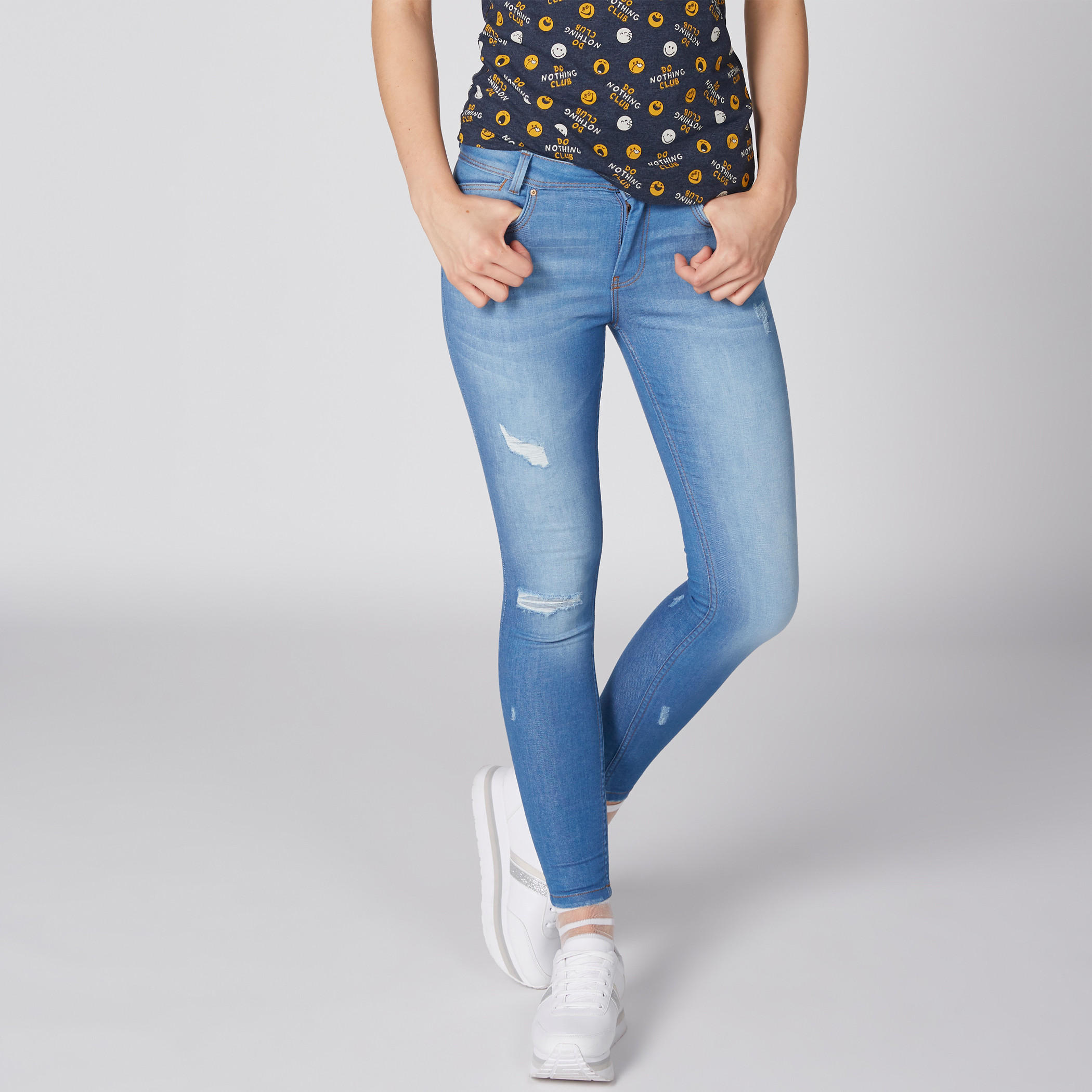 Lee Cooper Distressed Jeans with Pocket Detail-women-clothing-bottoms-jeans-image-1