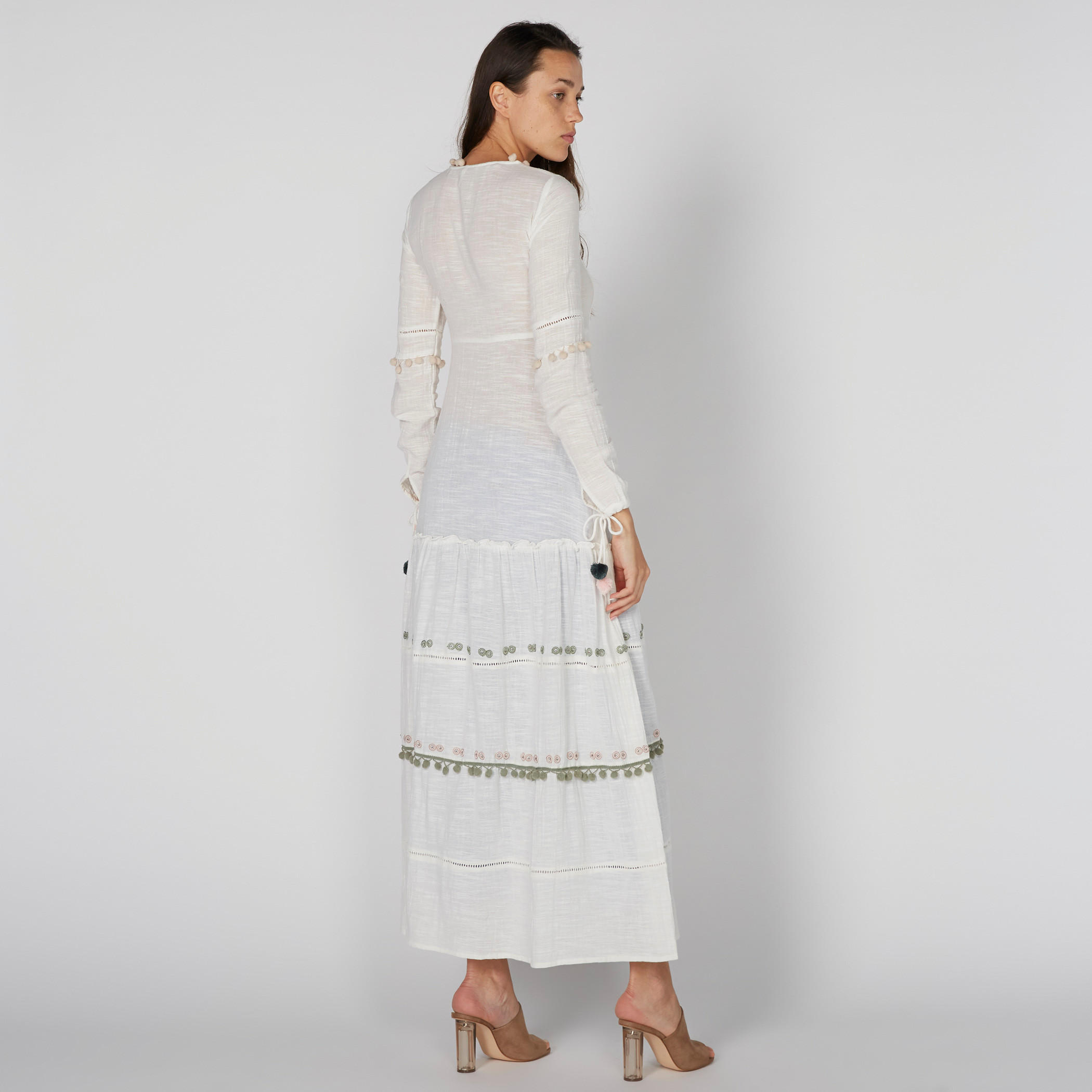 تونيك مفتوح من الأمام برباط وكرات بوم بوم من لي كوبر-women-clothing-dresses-image-3