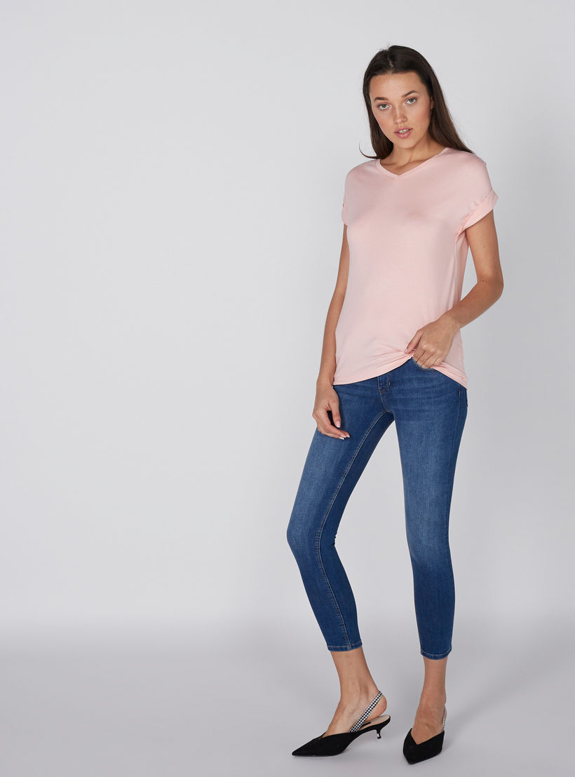 بنطال جينز قصير بجيوب من لي كوبر-women-clothing-bottoms-jeans-image-2