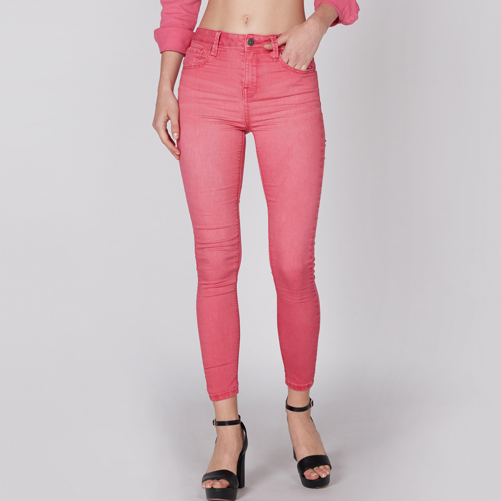 بنطال جينز طويل بجيب وزر إغلاق من لي كوبر-women-clothing-bottoms-jeans-image-1