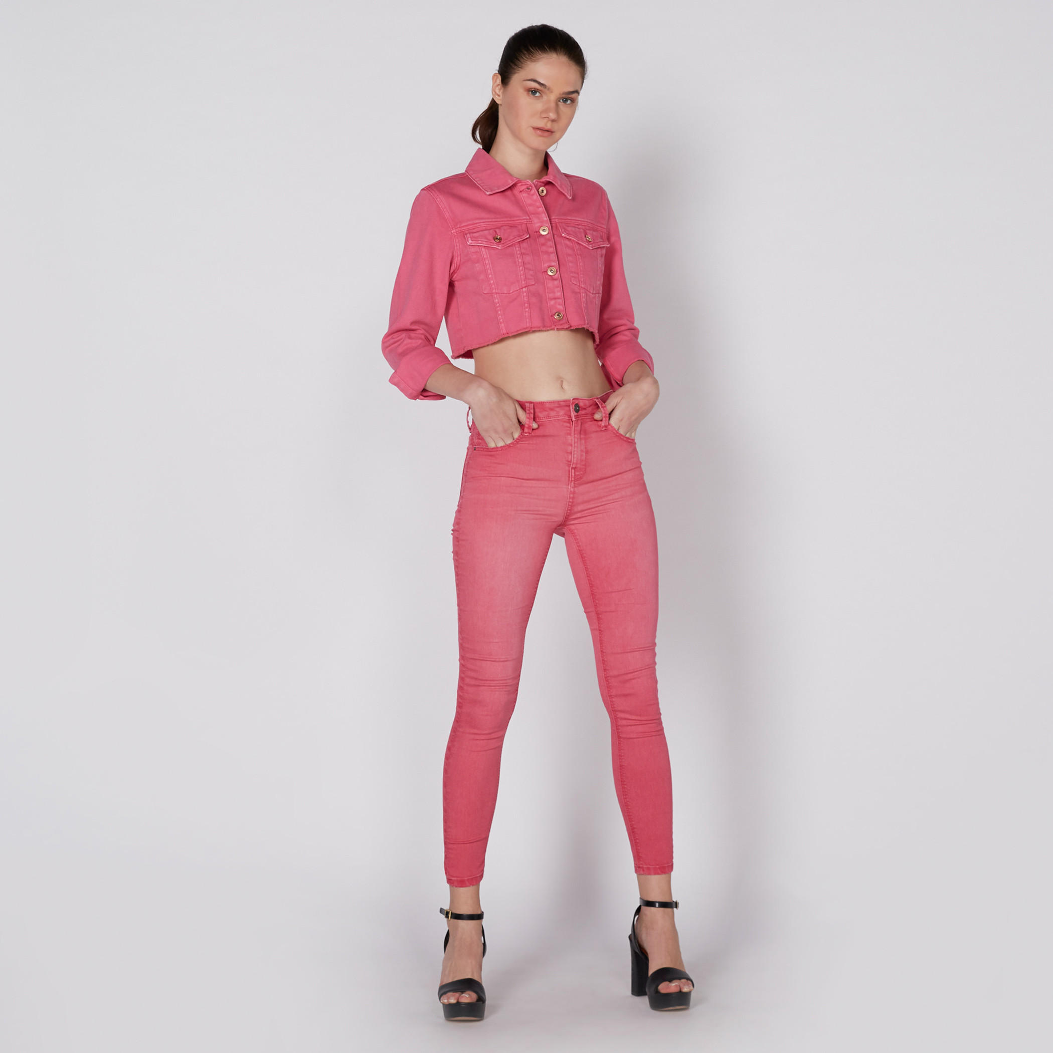 بنطال جينز طويل بجيب وزر إغلاق من لي كوبر-women-clothing-bottoms-jeans-image-2